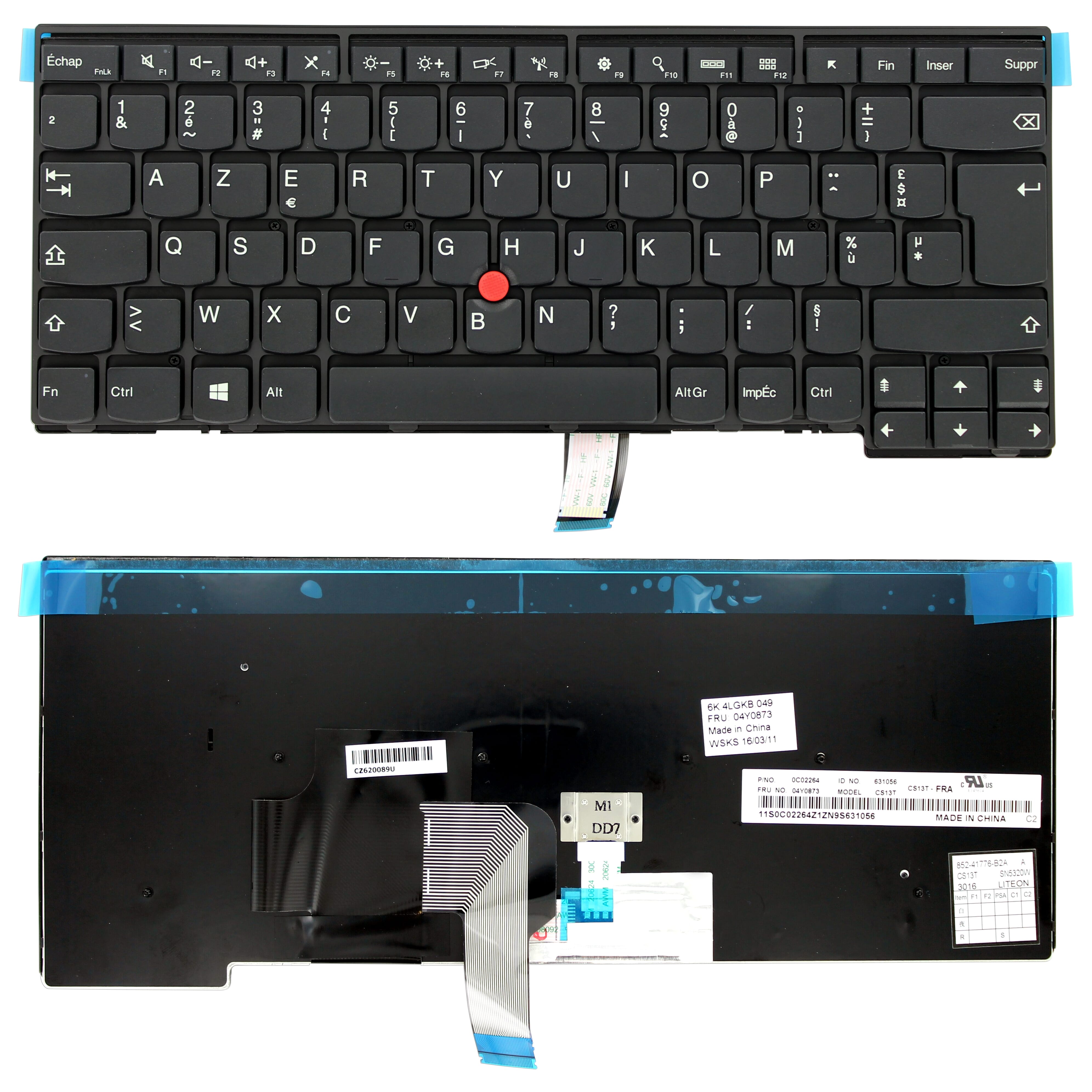 Lenovo Laptop Keyboard Azerty FR
