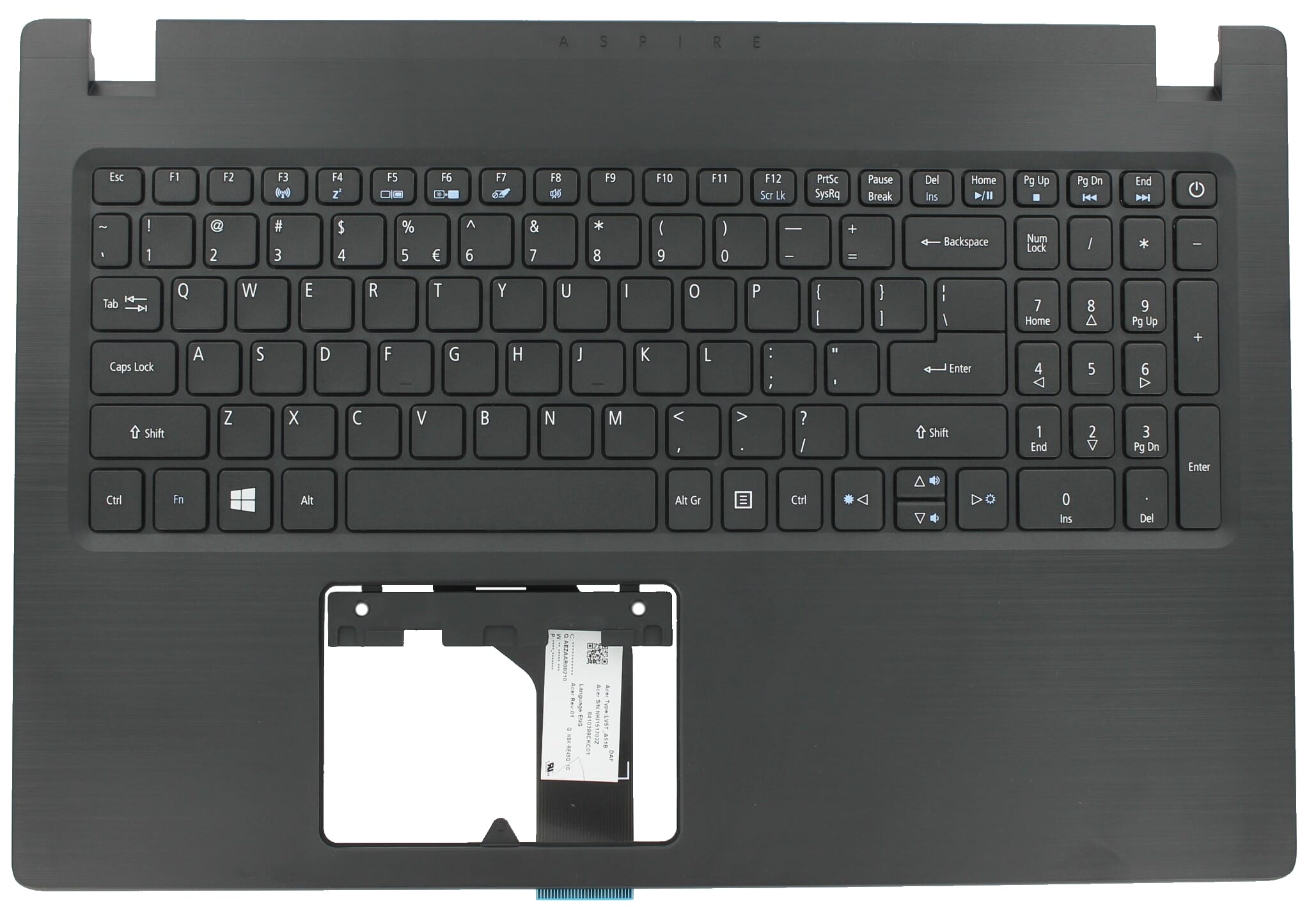 Acer clavier Qwerty US + le couvercle supérieur