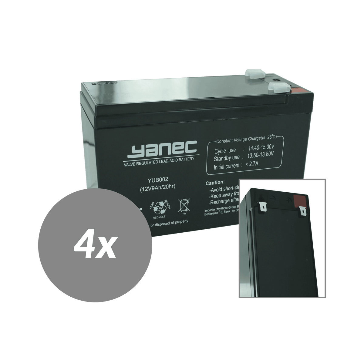 Kit de remplacement de batterie UPS Yanec RBC115 (hors câbles)
