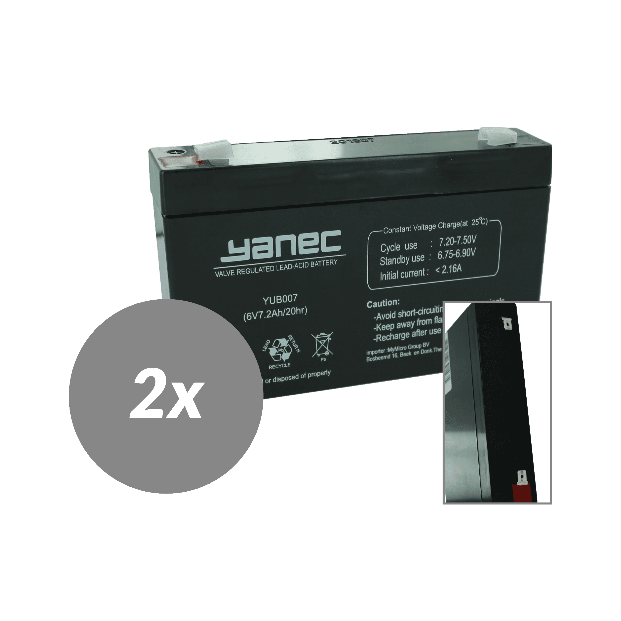 Kit de remplacement de batterie Yanec UPS RBC25 (sans câbles)