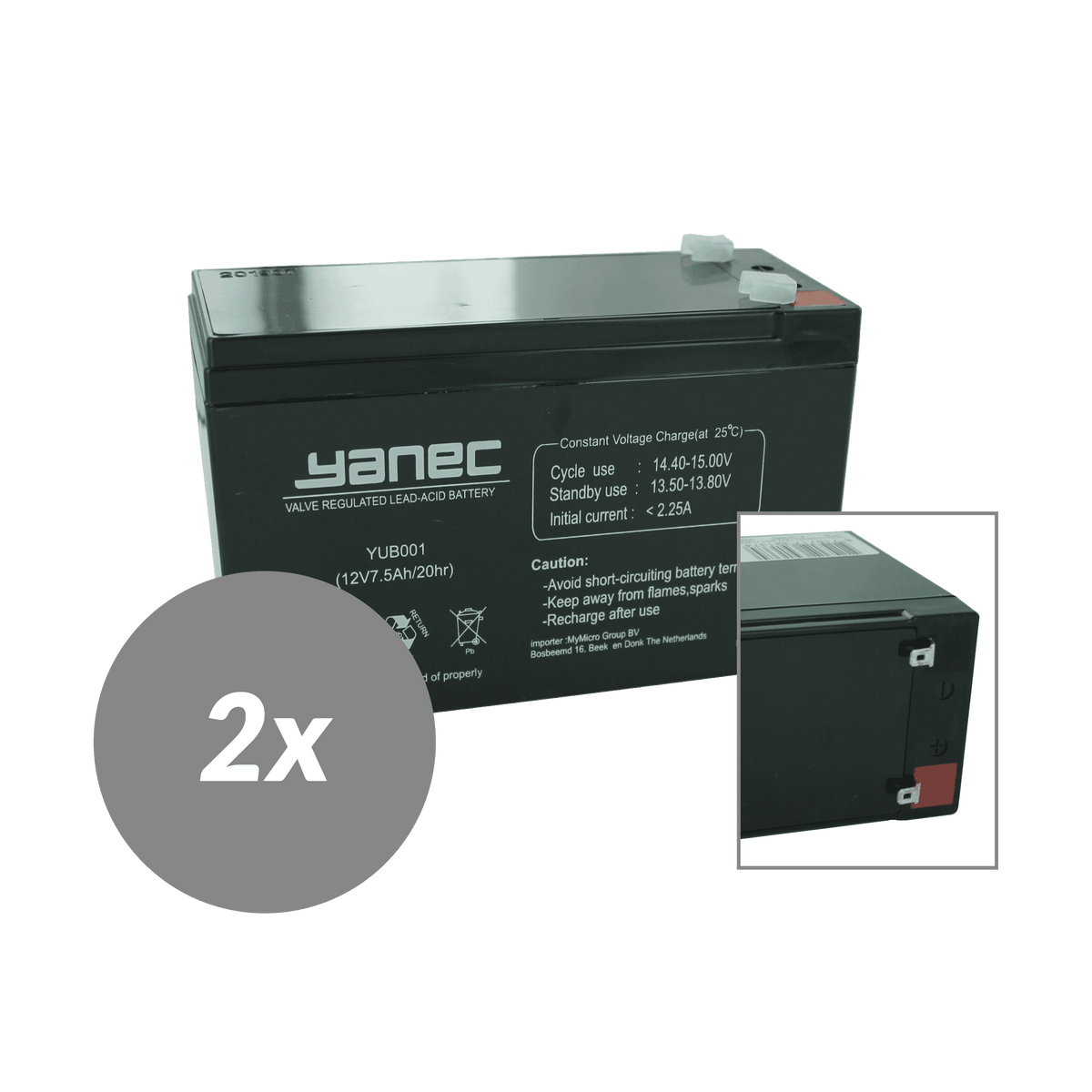 Yanec Ersatzakkuset für RBC33 (Ohne Kabel)