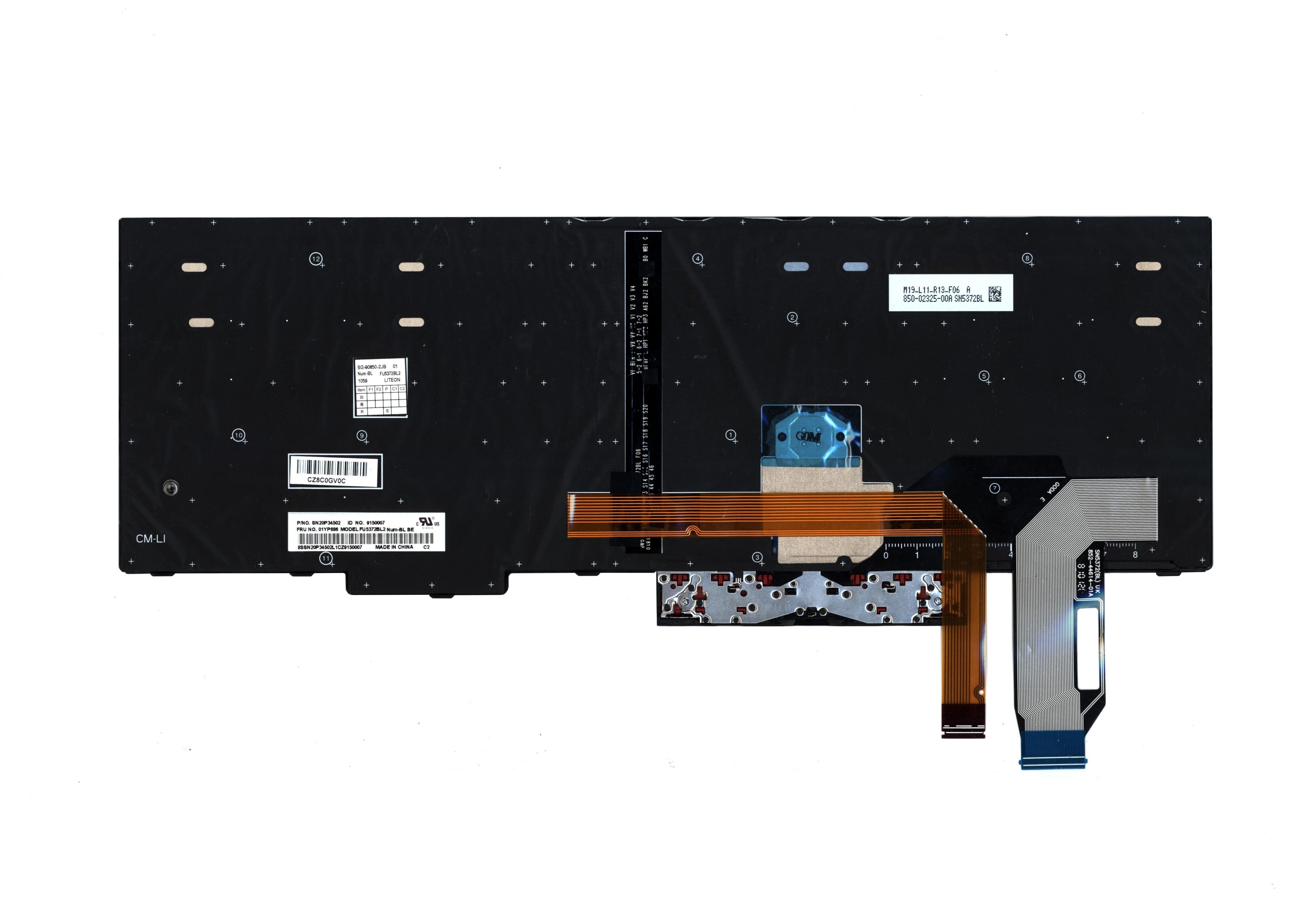 Lenovo Laptop Keyboard Azerty BE, Backlit