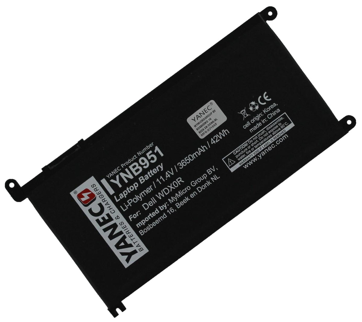Batterie d’ordinateur portable Yanec 3650 mAh