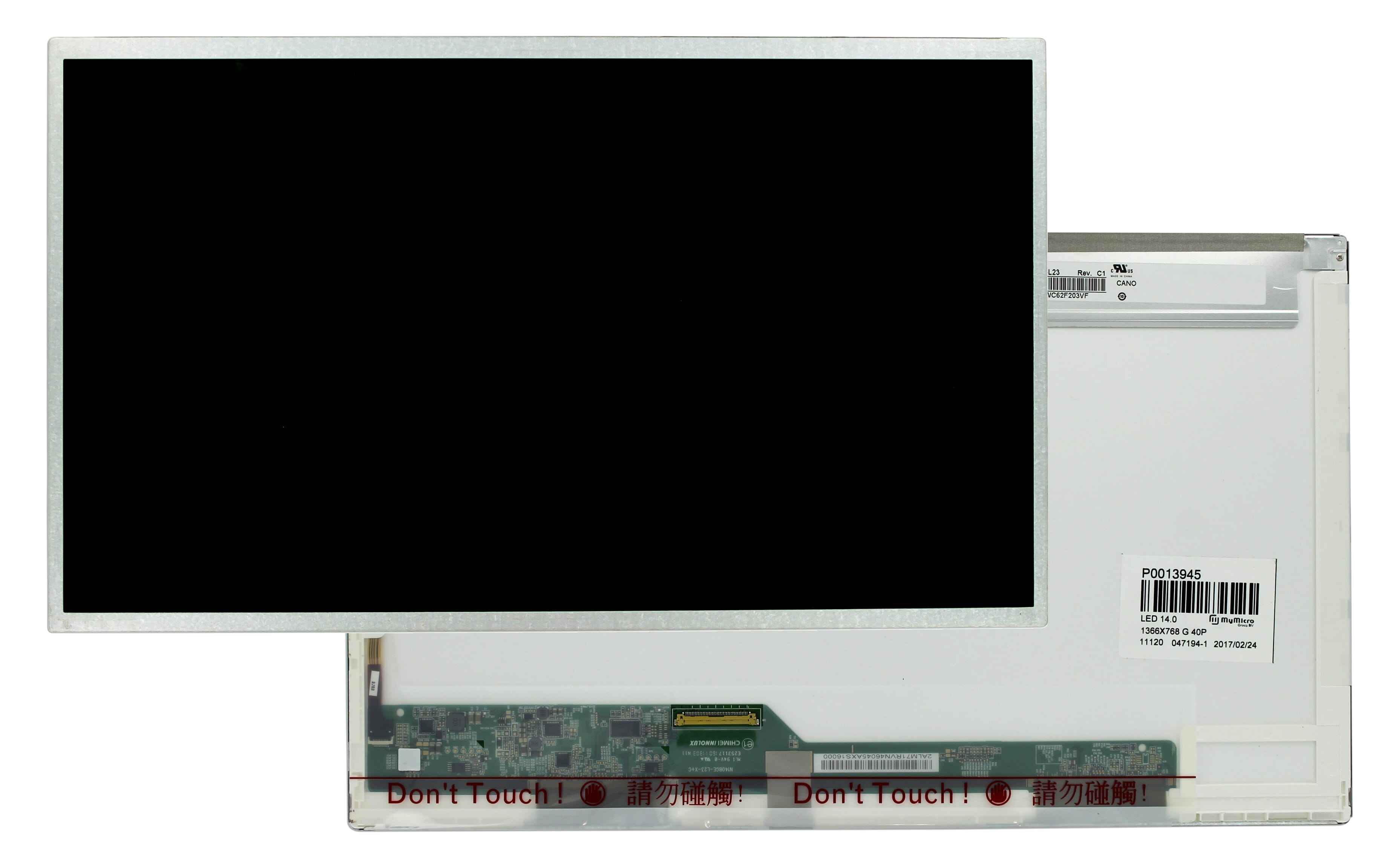 Écran LCD 14,0 pouces 1366x768 Brillant 40 broches