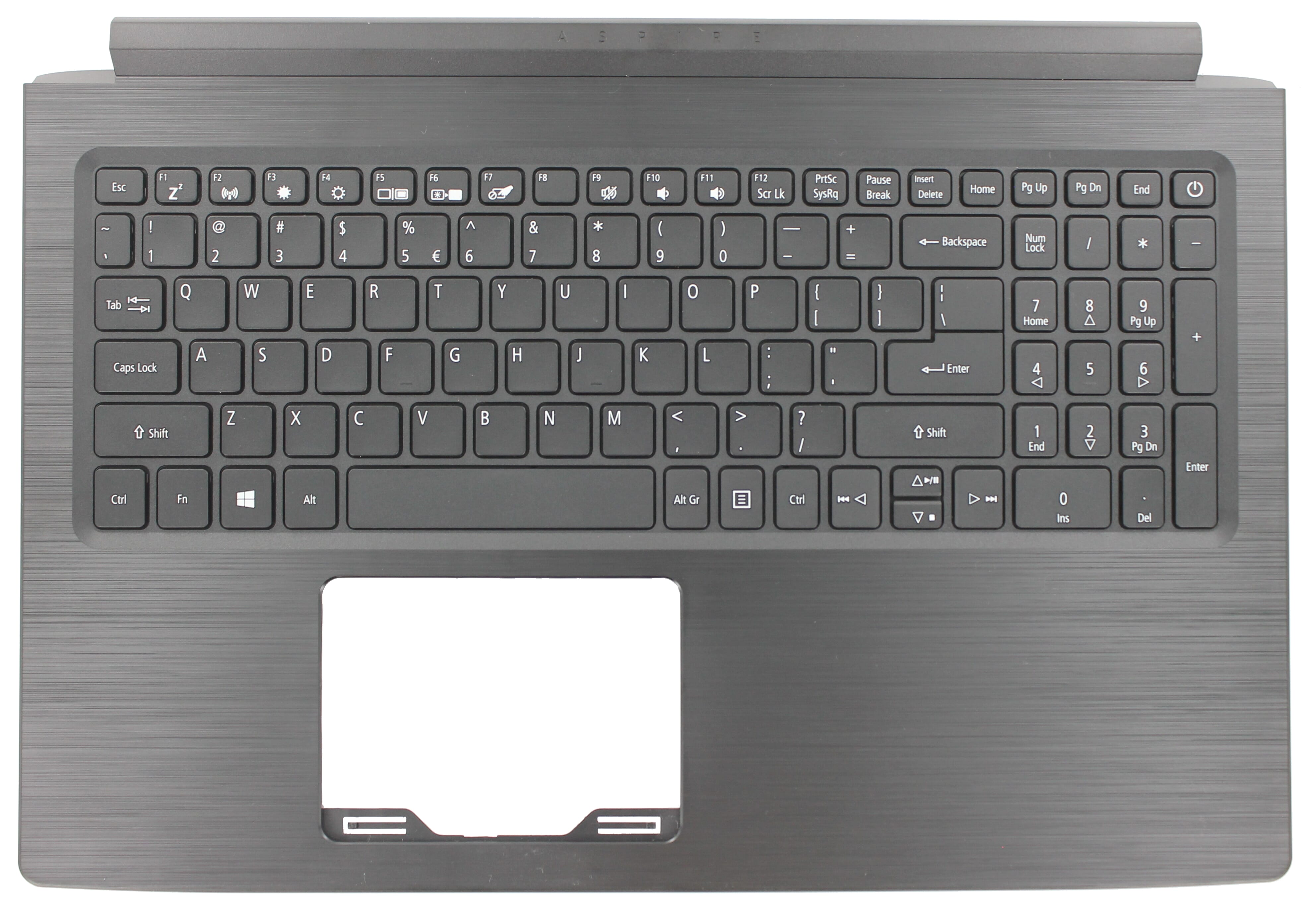 Clavier pour ordinateur portable Acer Qwerty US + Top Cover - Noir