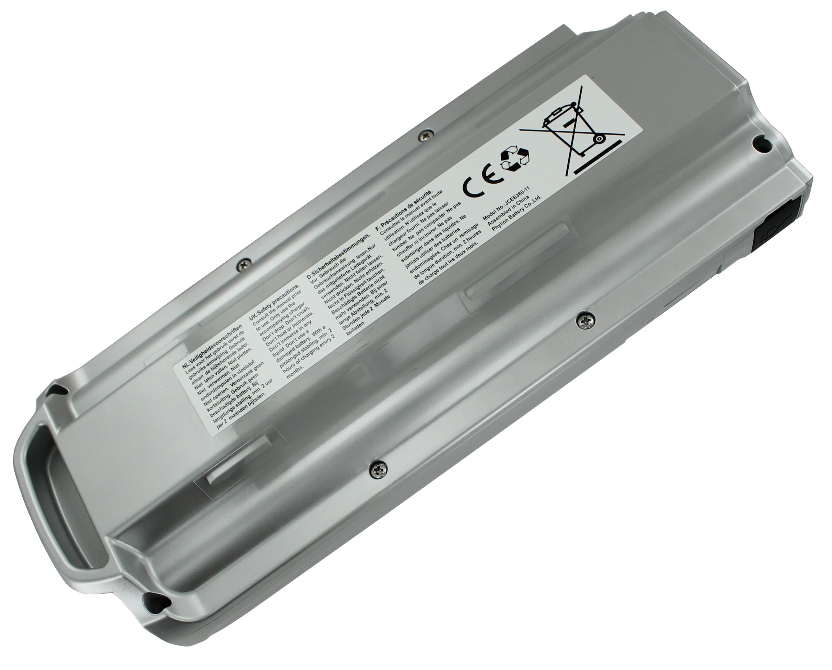 E-motion E-400 batterie de vélo électrique 36V 11Ah gris argent