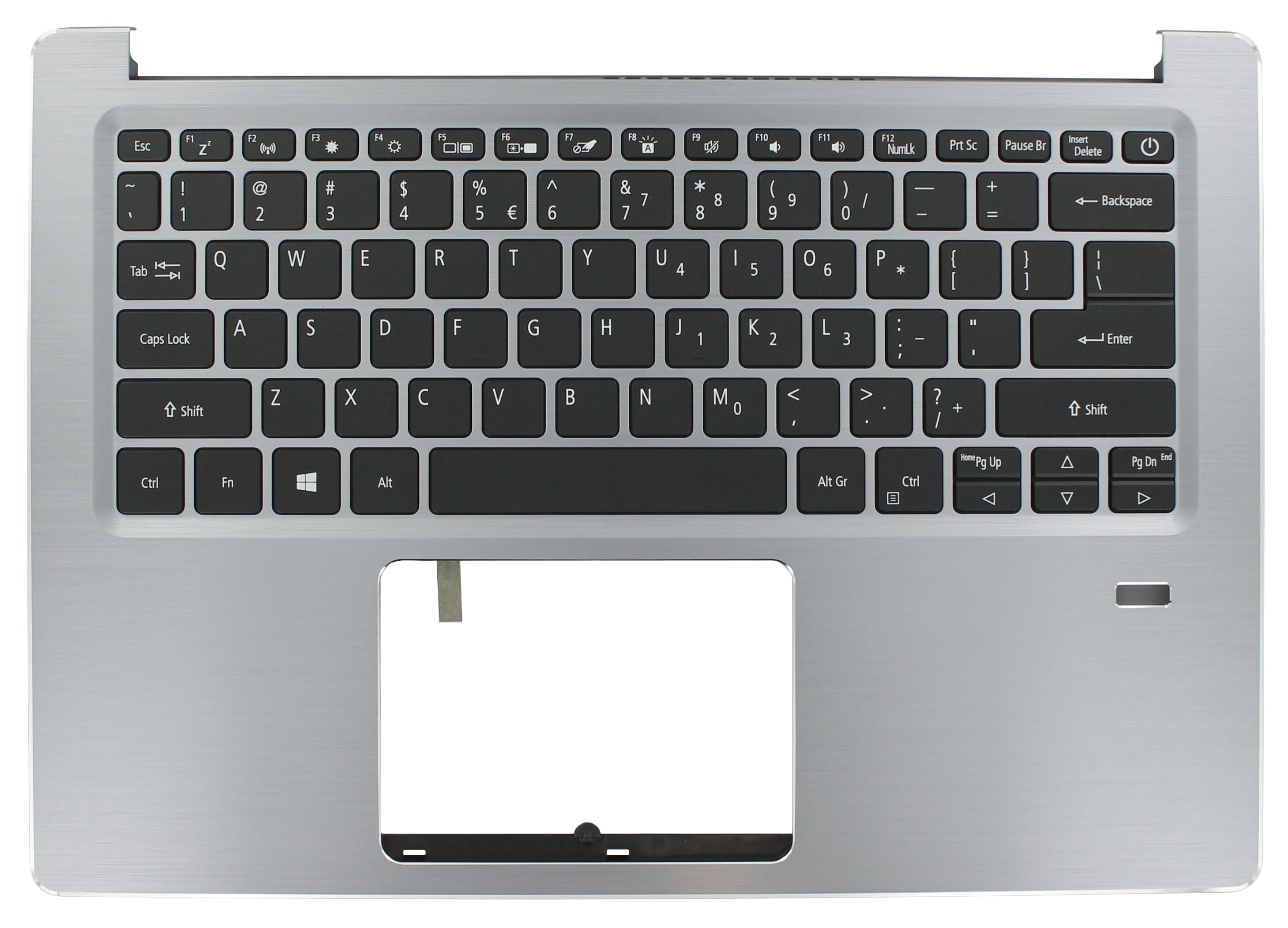 Acer Laptop Keyboard Qwerty US + Top Cover - Silver