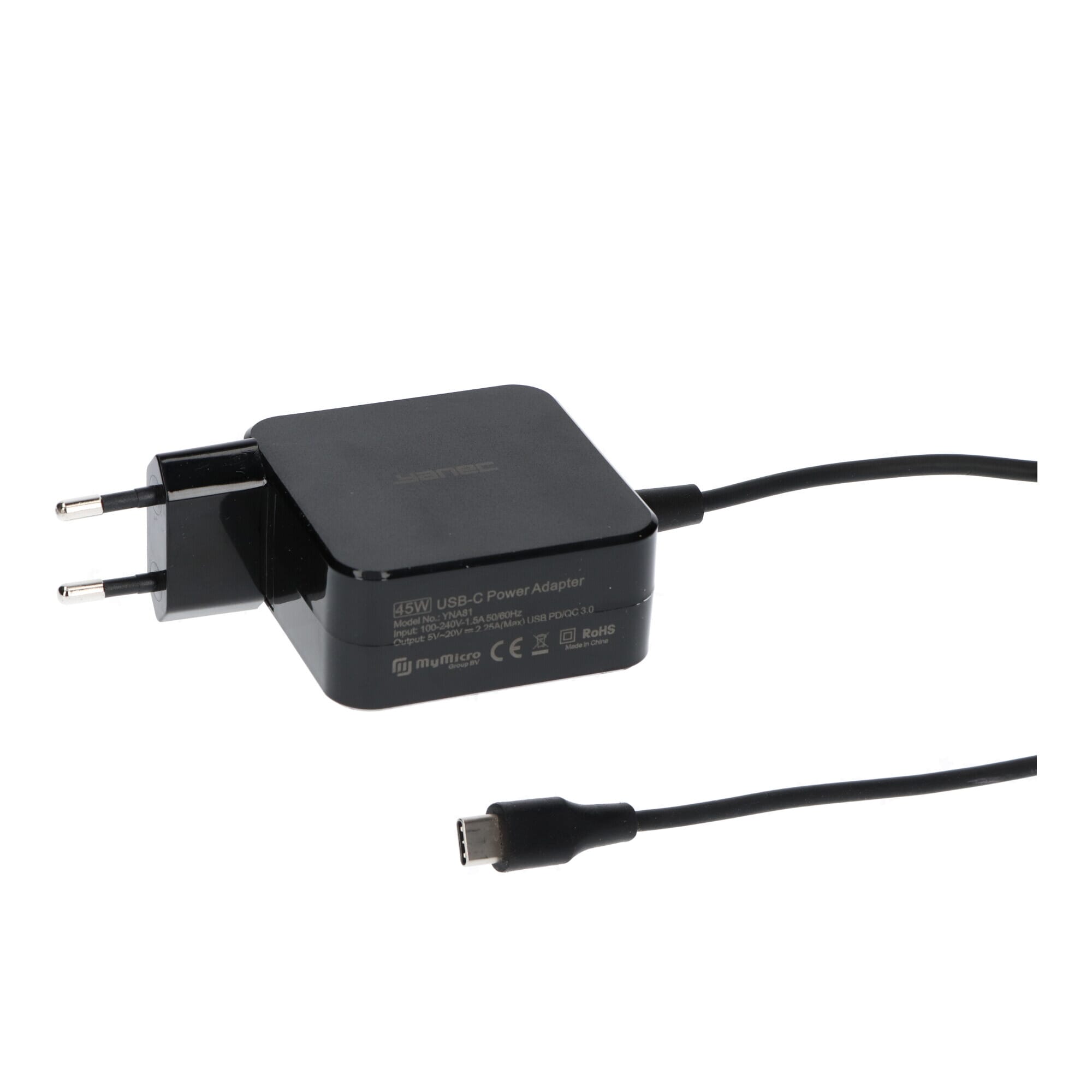 Yanec USB-C Wall Charger 45W Black
