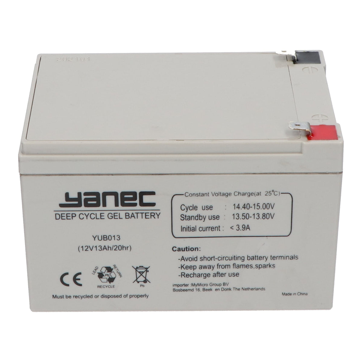 Yanec Gel Battery 12V 13Ah