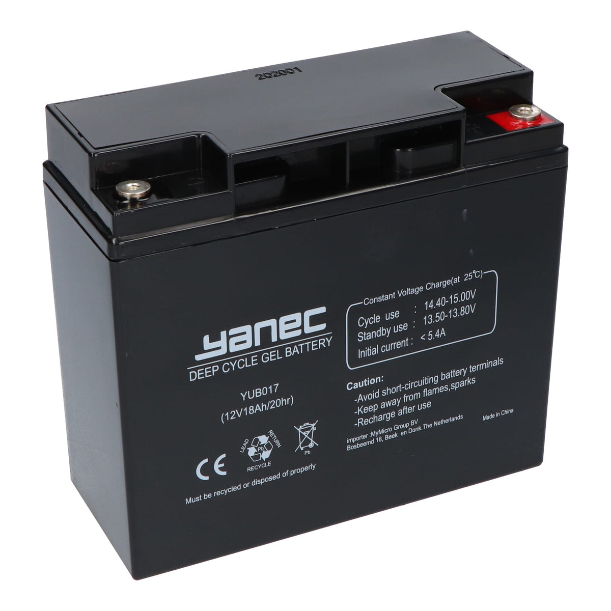 Yanec Gel Battery 12V 18Ah