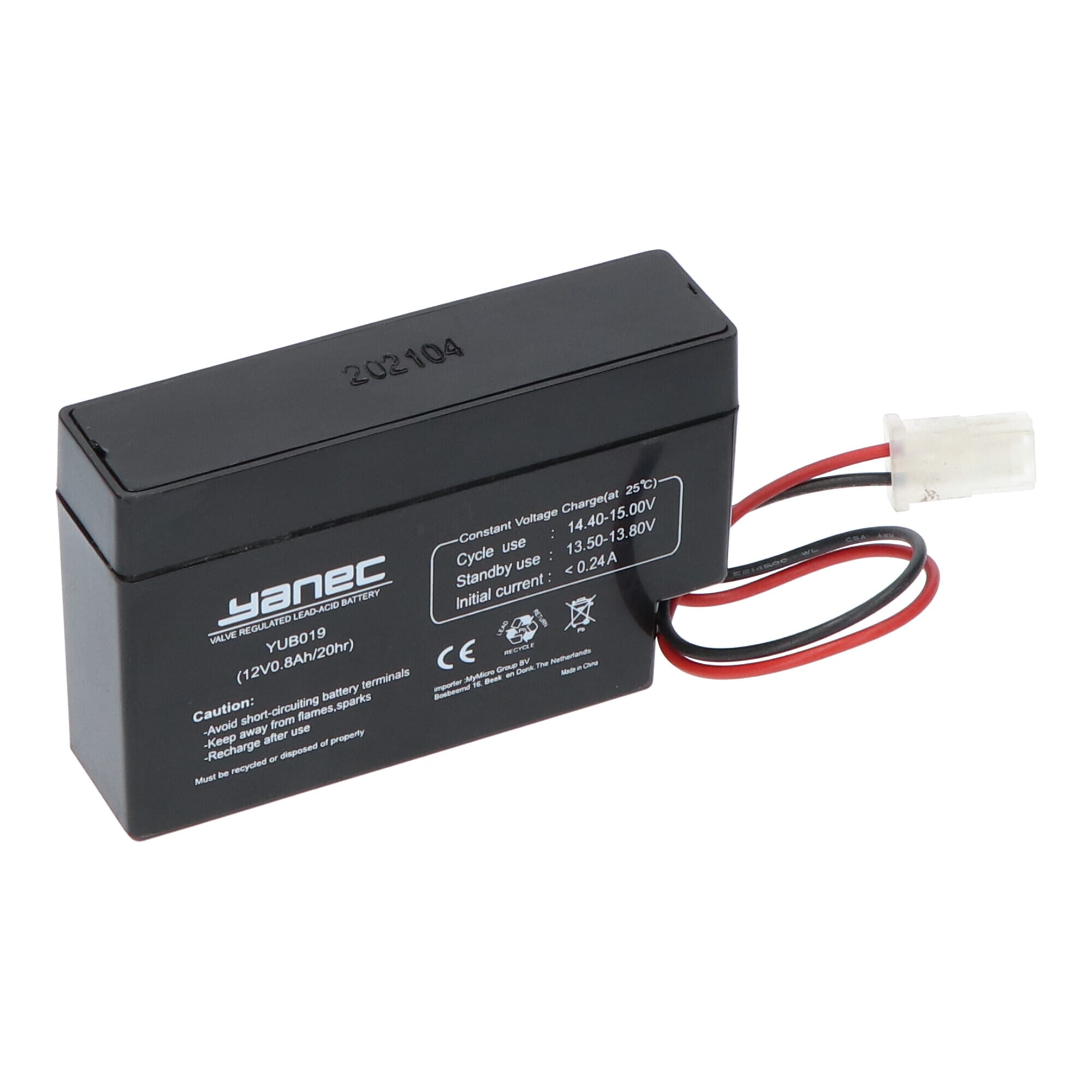 Yanec batterie au plomb-acide 12V 0.8Ah