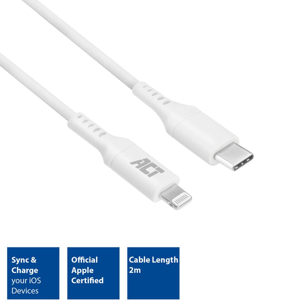 ACT USB-C auf Lightning Lade- und Datenkabel 2m MFI zertifiziert
