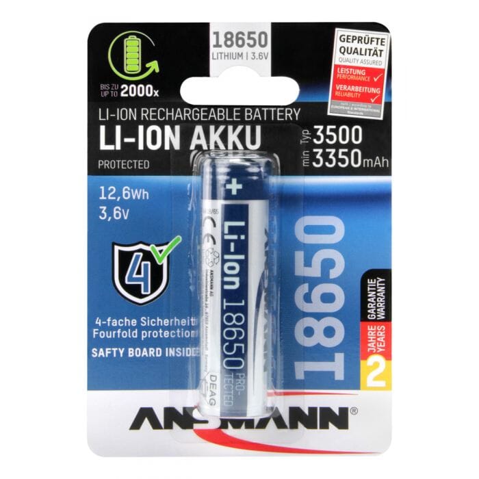 Batterie Li-Ion Ansmann 18650 3500mAh