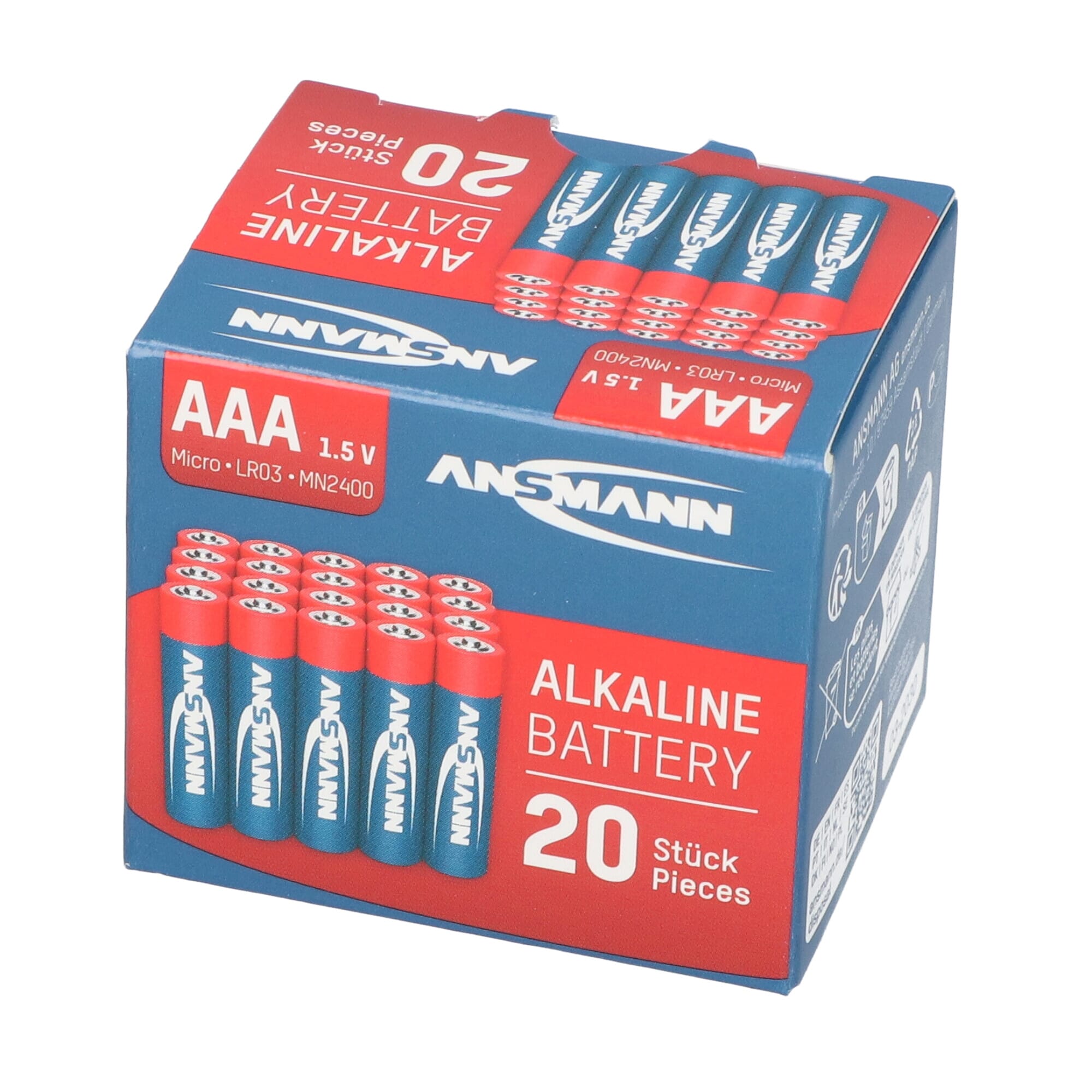 Ansmann Pile alcaline micro AAA / LR03 20 pièces Box