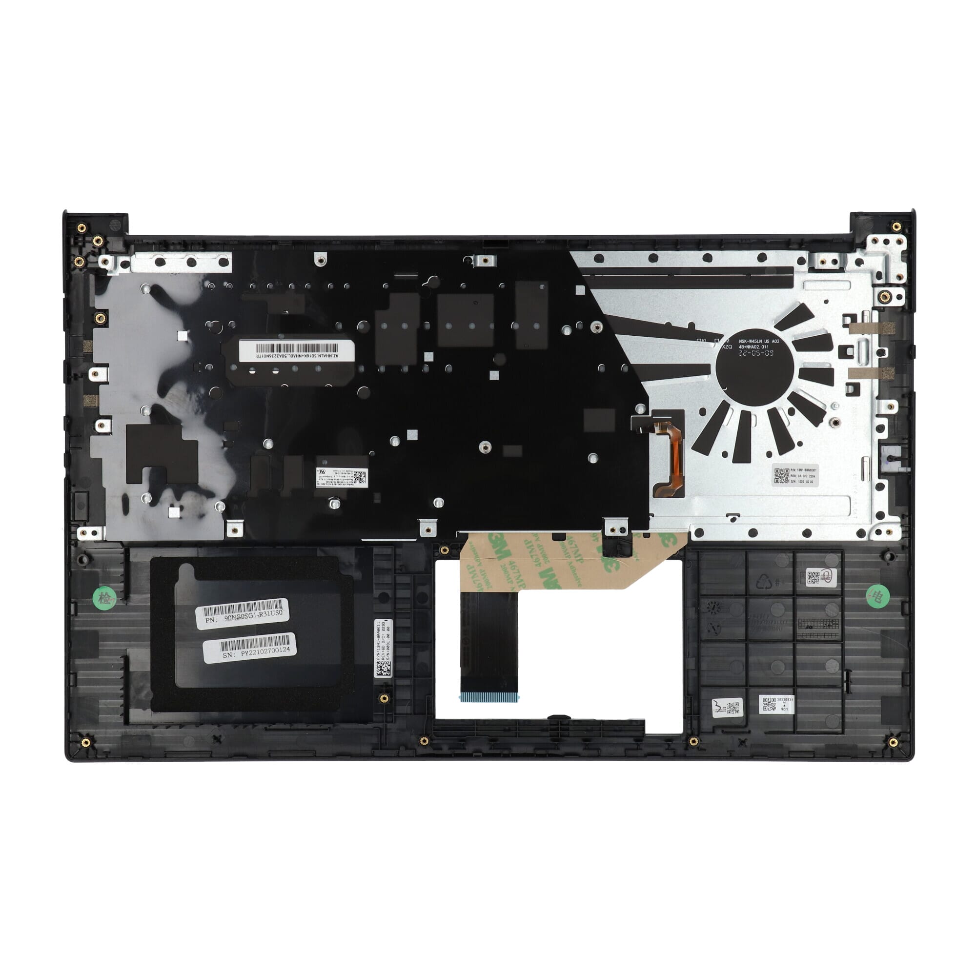 Asus Laptop Toetsenbord Qwerty US + Top Cover, Backlit