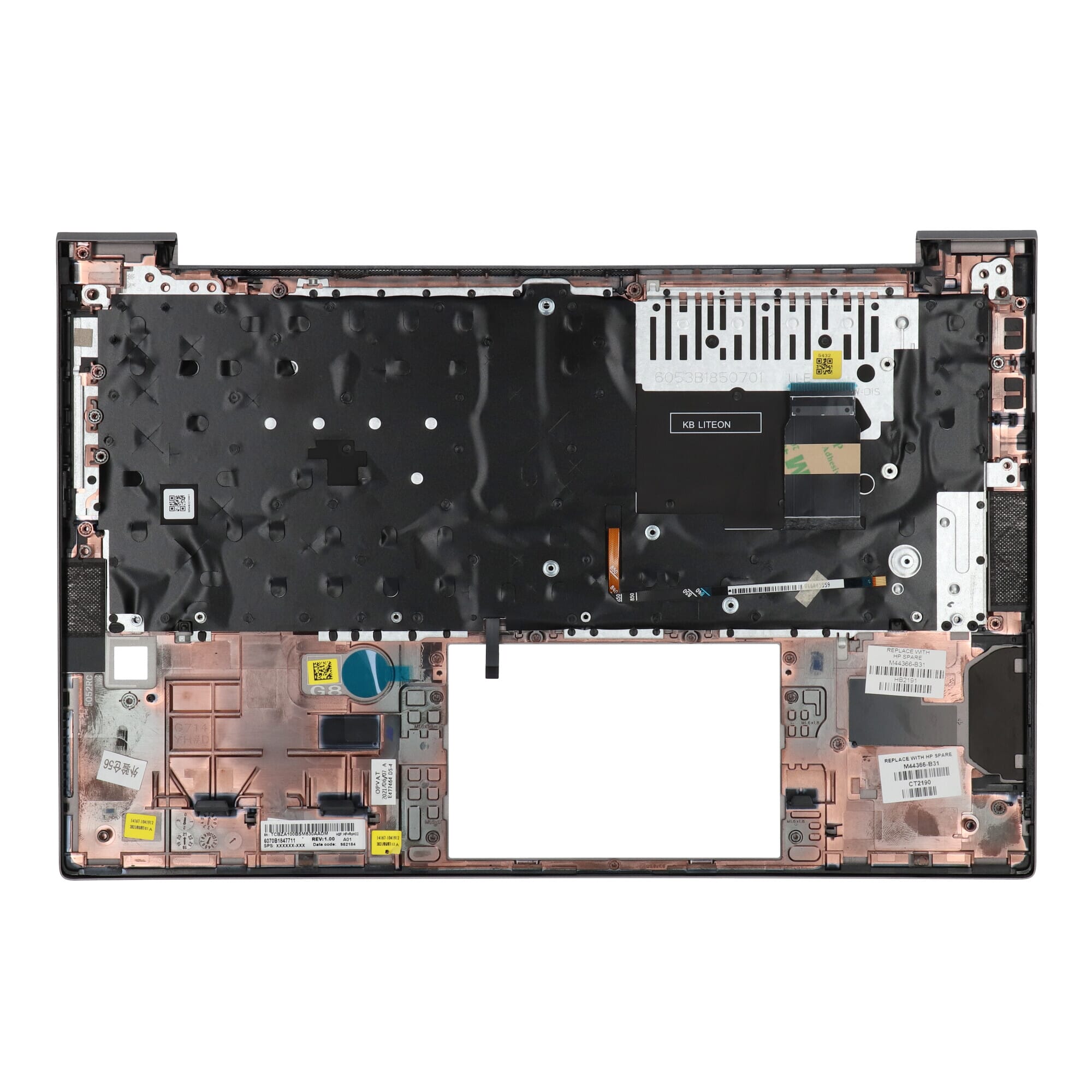 Clavier pour ordinateur portable HP Qwerty US + capot supérieur, rétroéclairé