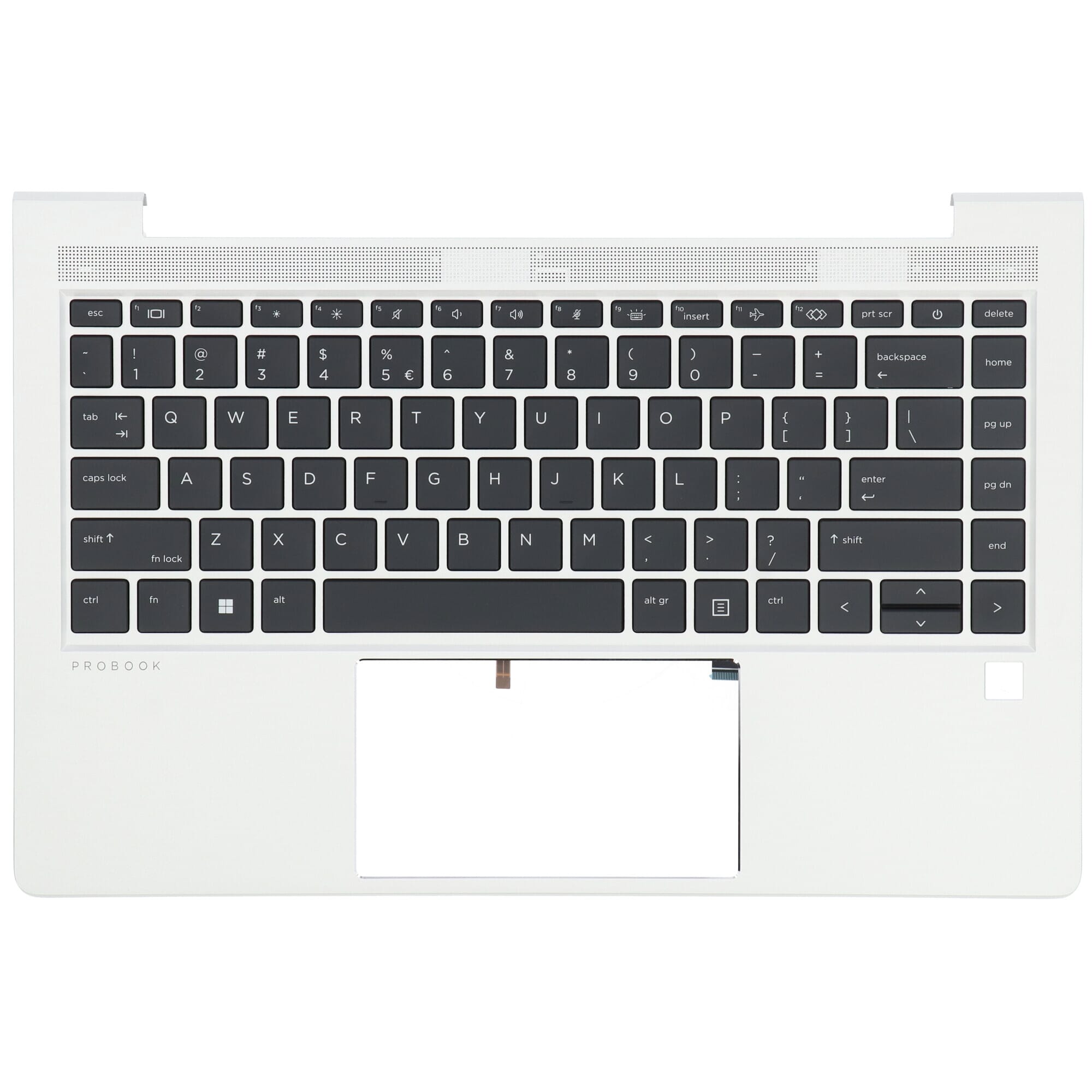 Clavier pour ordinateur portable HP Qwerty US + Top Cover, rétroéclairé - Argent