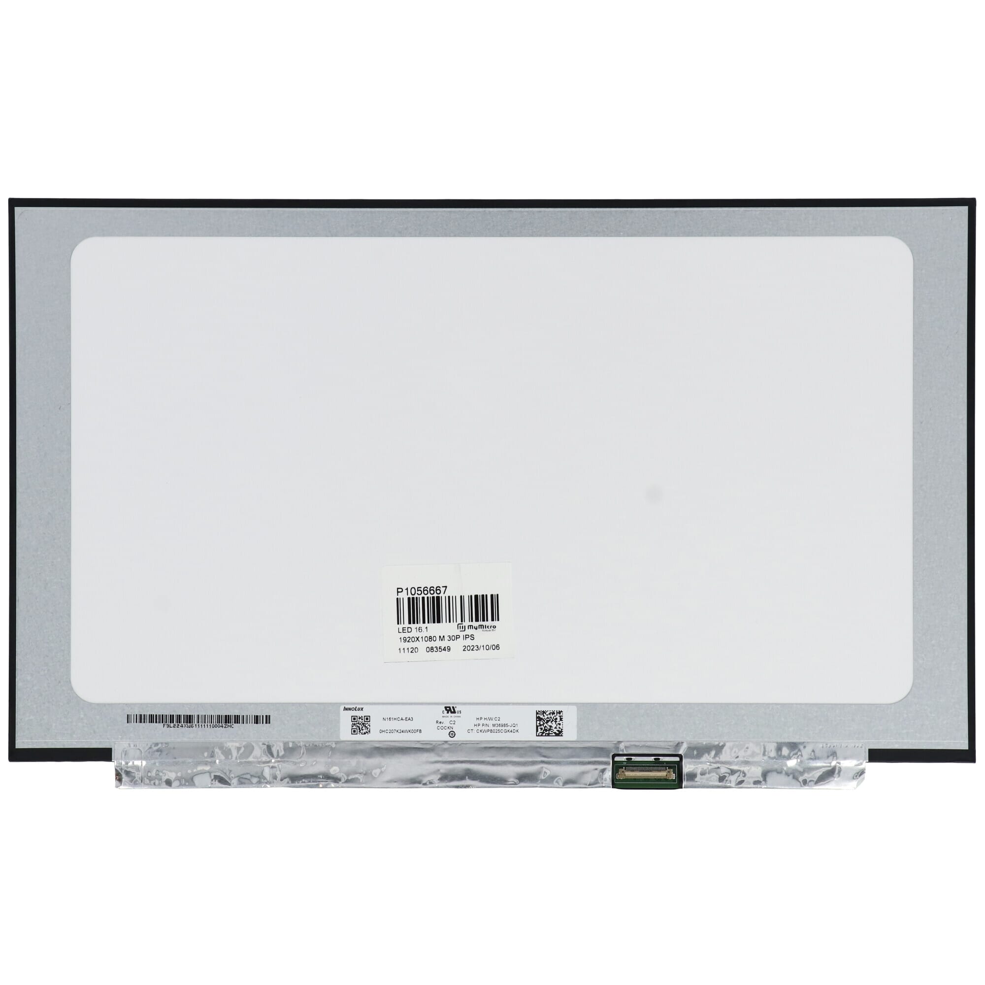 16.1 inch LCD Scherm 1920x1080 Mat, 30Pin, IPS