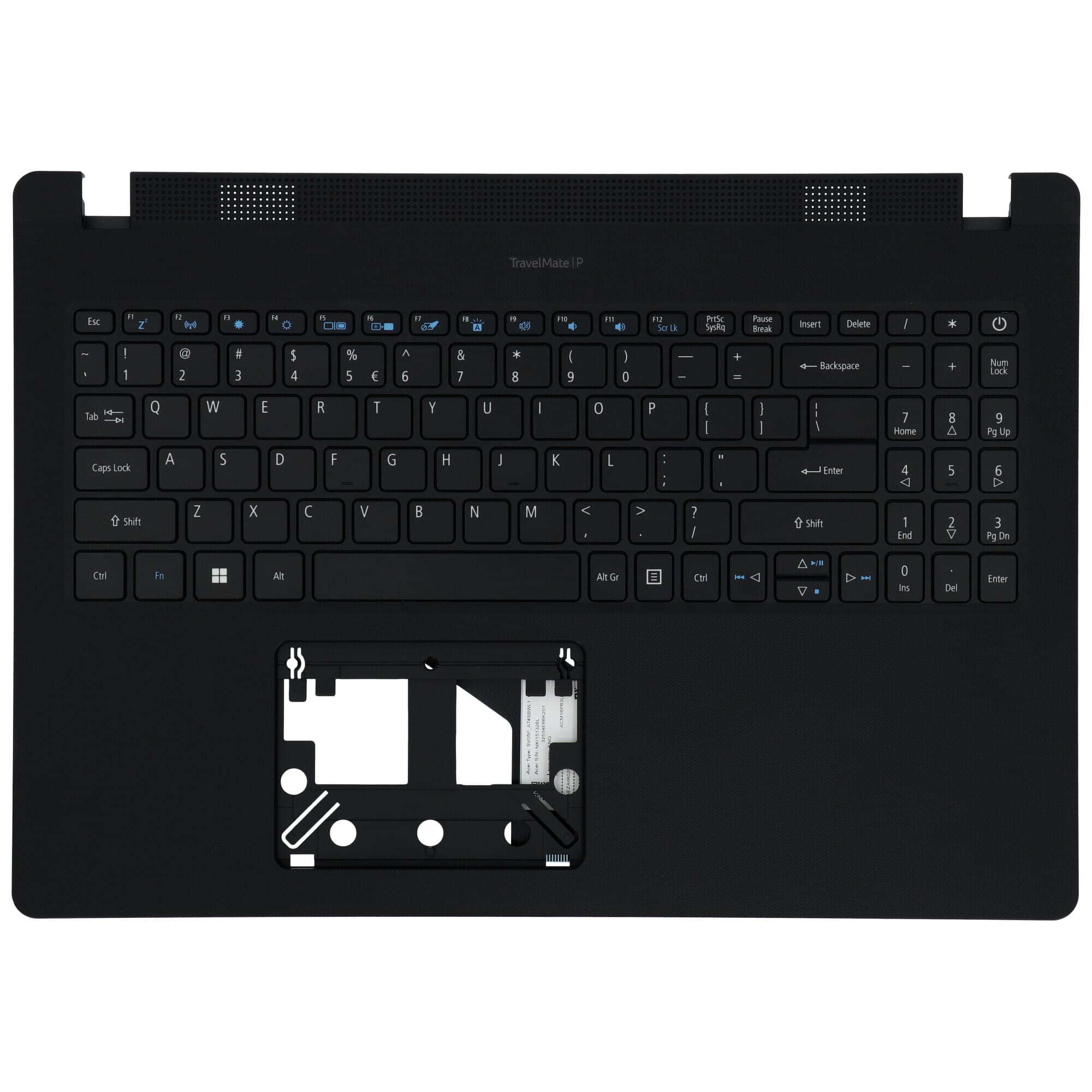 Clavier pour ordinateur portable Acer Qwerty US + Top Cover - Noir