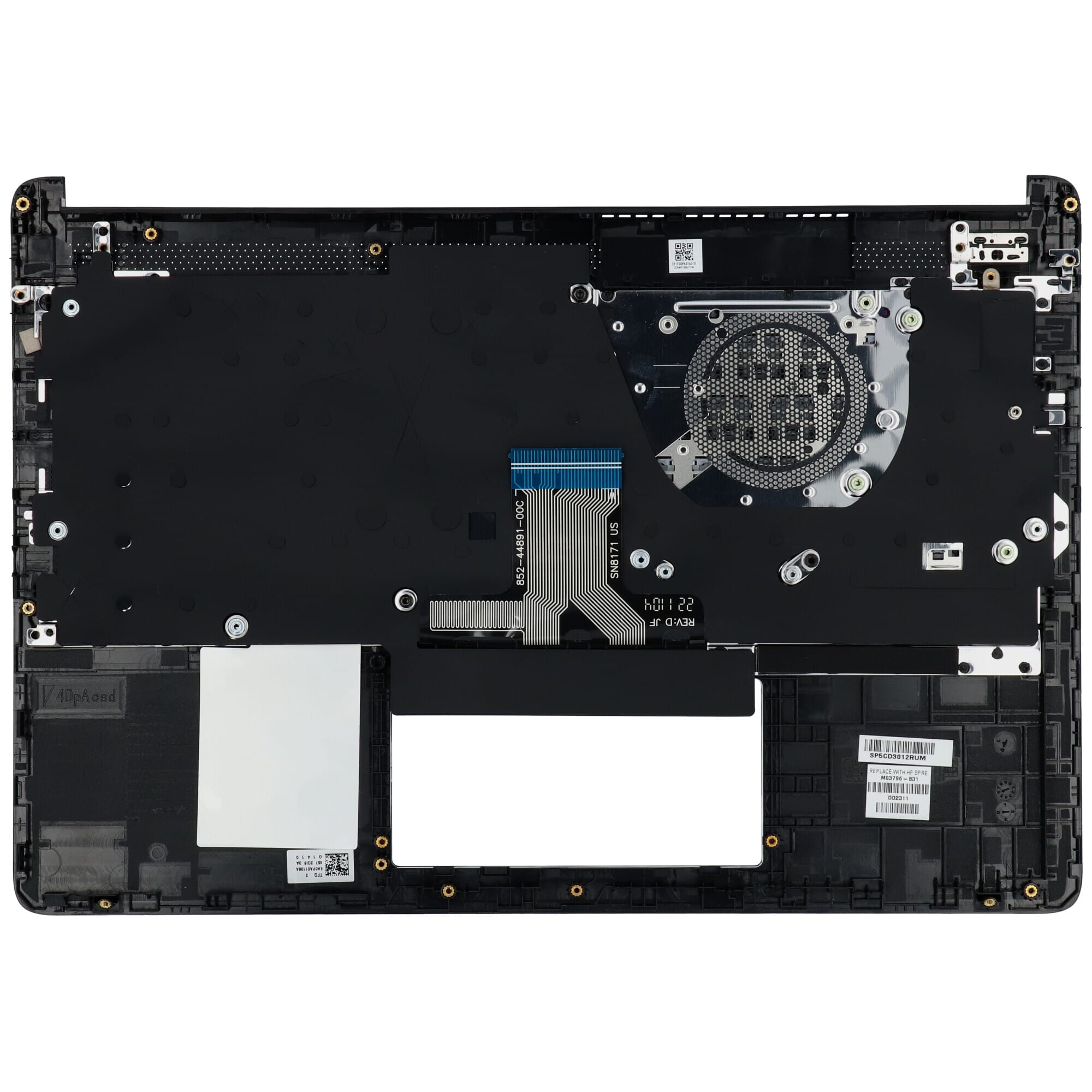 HP Laptop Toetsenbord Qwerty US + Top Cover - Zwart