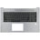 Clavier pour ordinateur portable HP Qwerty US + Top Cover - Argent