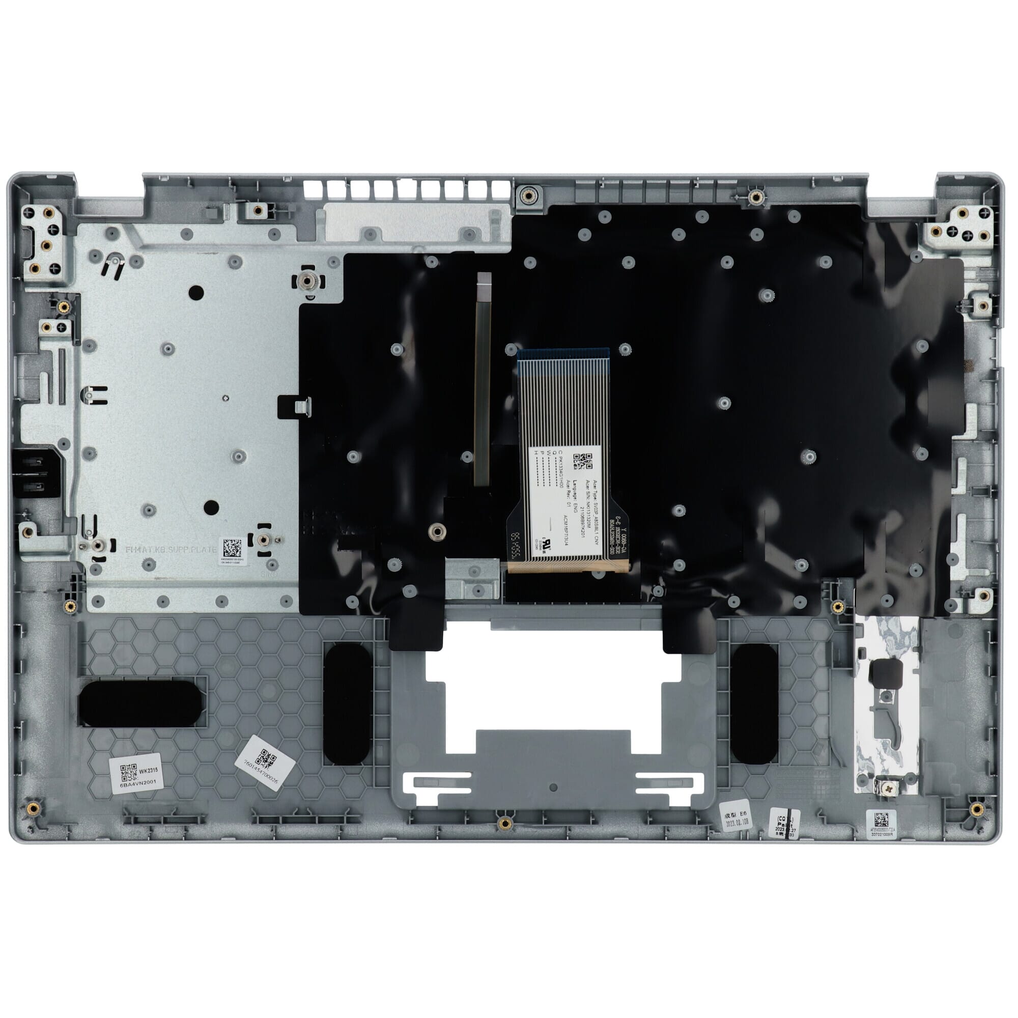 Acer Clavier pour ordinateur portable Qwerty US + Top Cover, BL - Argent