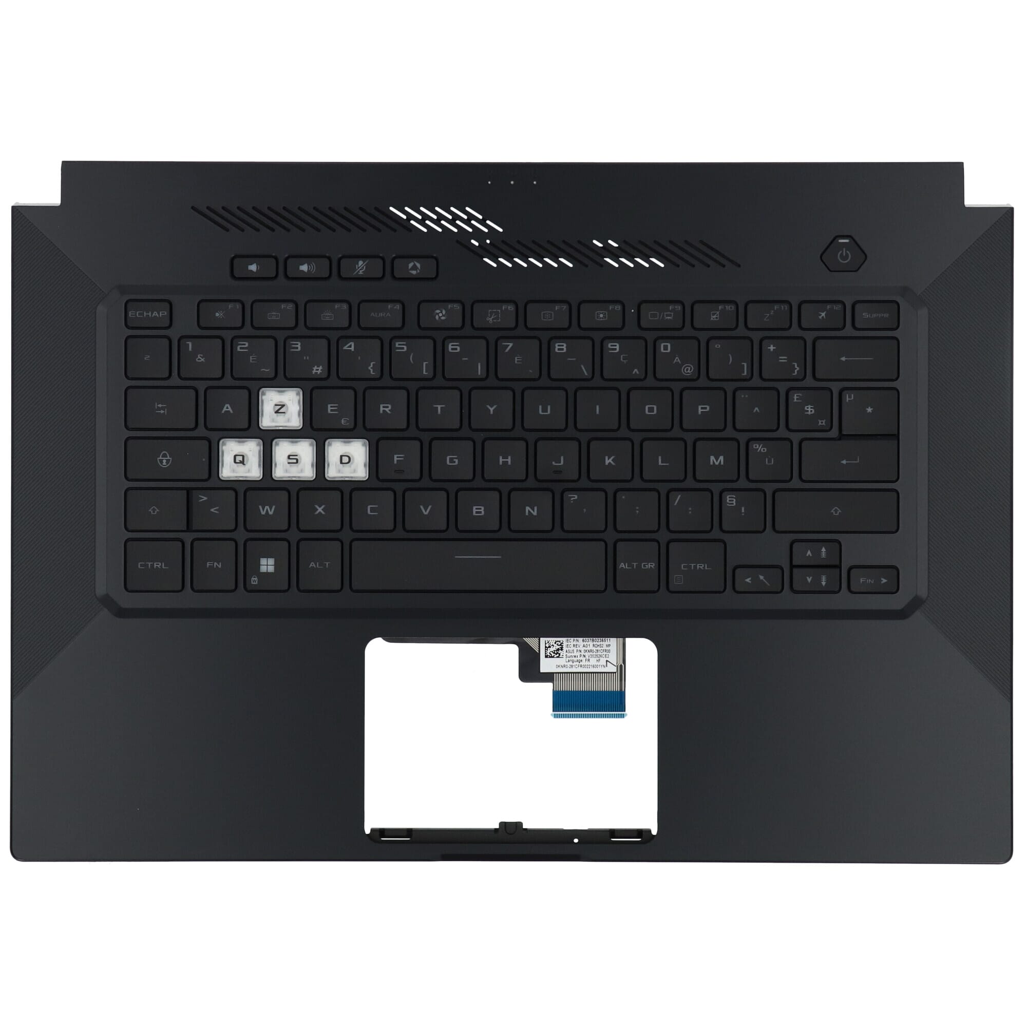 Asus Laptop Tastatur Azerty FR + Top Cover - Schwarz