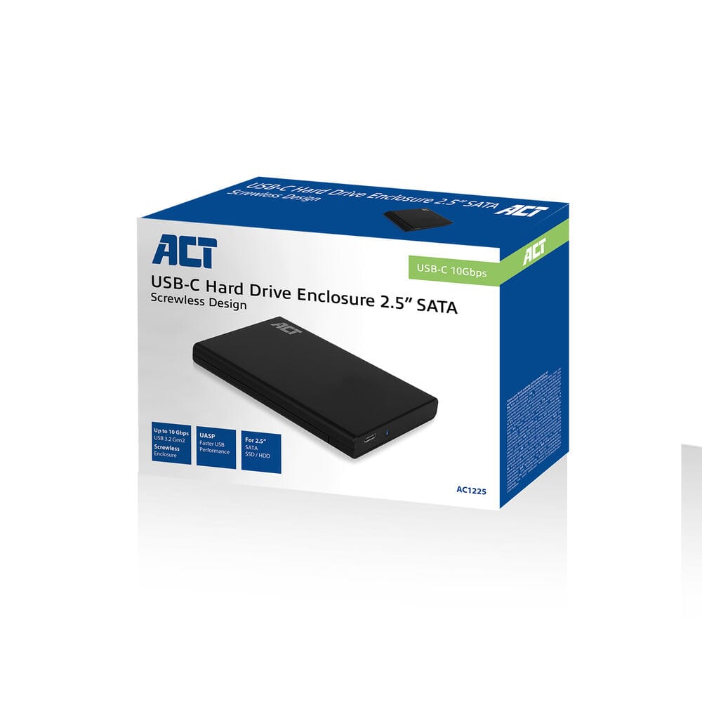 ACT 2.5 inch SATA hard drive enclosure USB-C 3.2 Gen2
