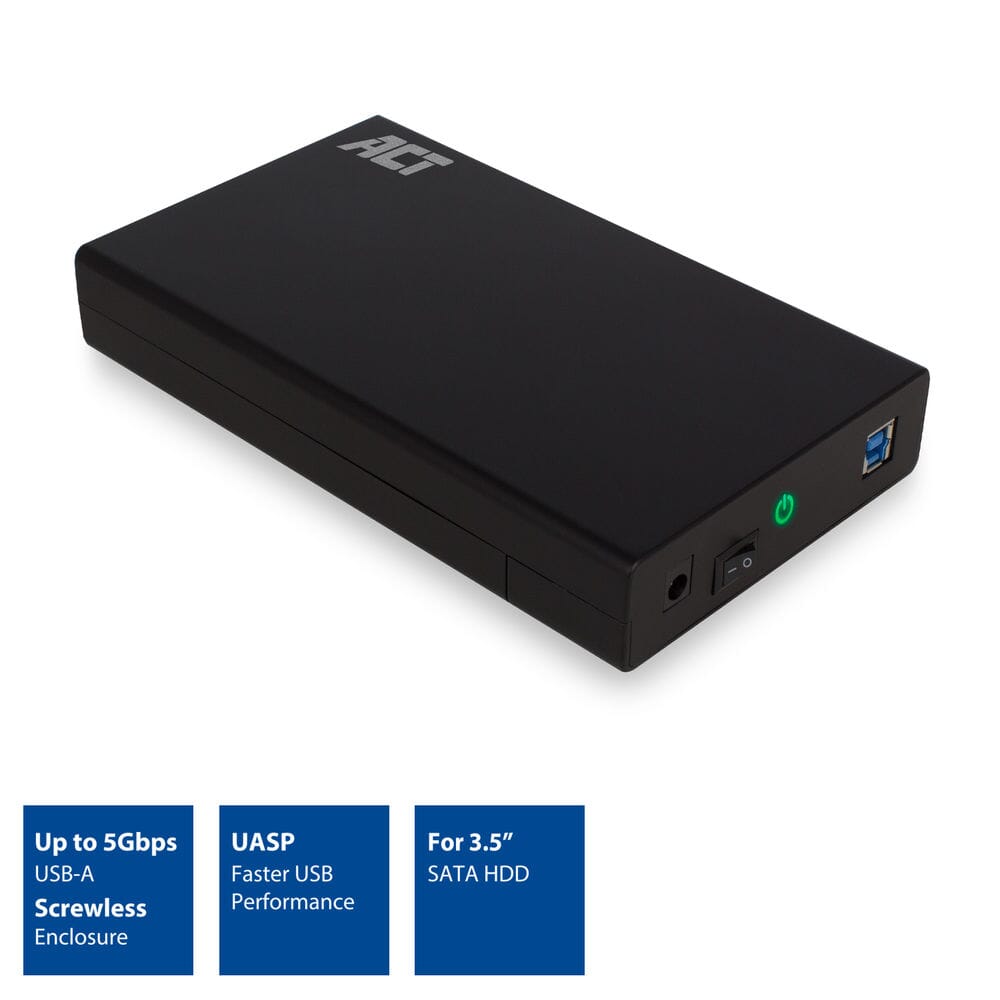ACT 3.5-inch SATA hard drive enclosure USB 3.2 Gen1