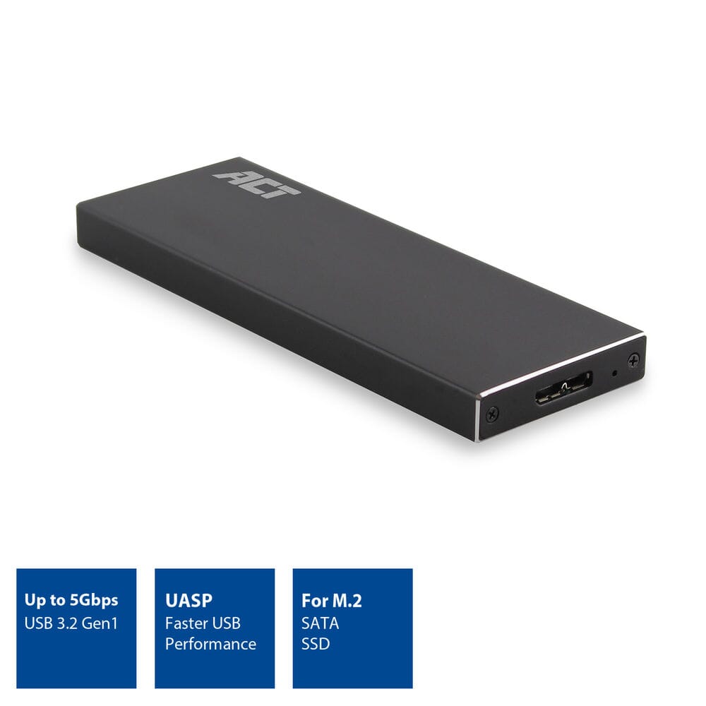 ACT M.2 SATA SSD behuizing, USB 3.2 Gen1