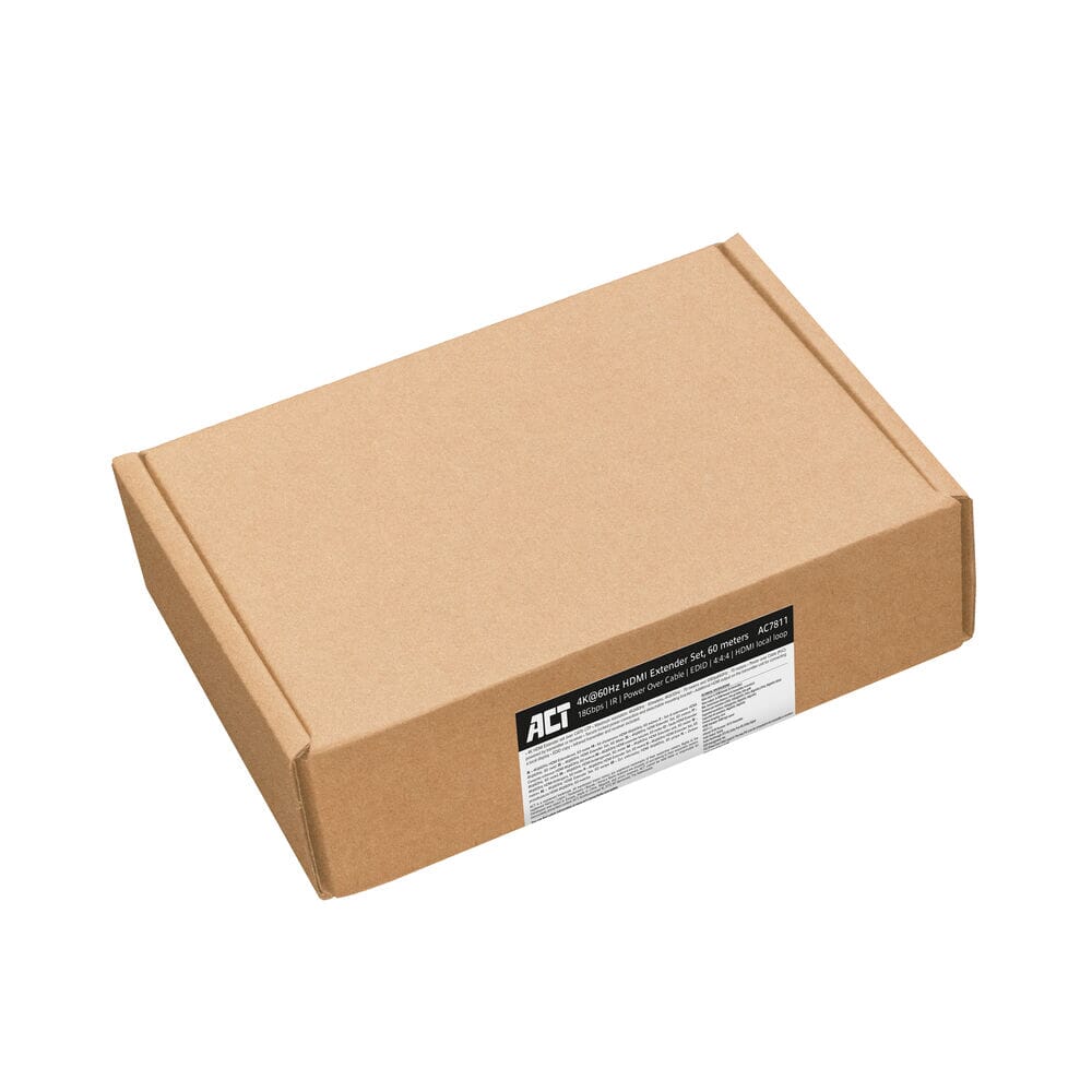 ACT 4K HDMI 2.0 extender set over CAT6 UTP met IR 60 m