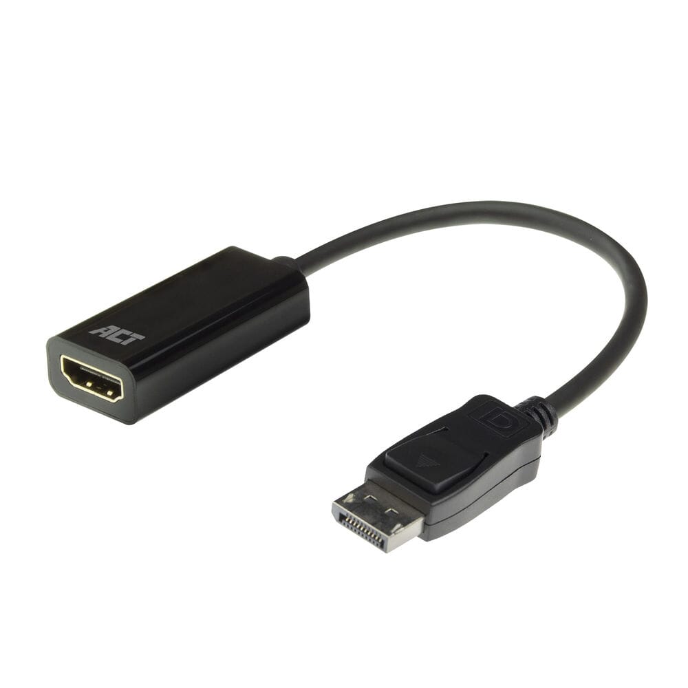 ACT DisplayPort to HDMI female adapter, 4K, Zip Bag