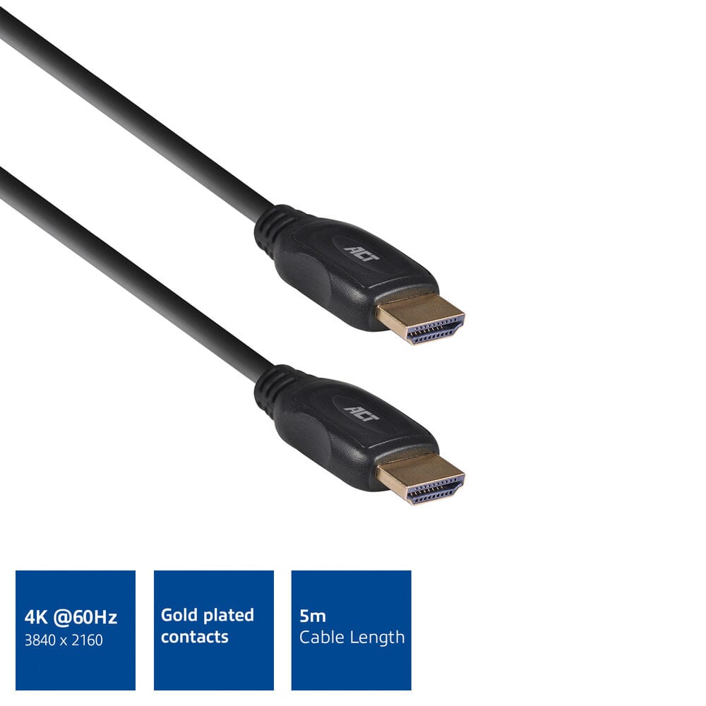 ACT 5 meter HDMI High Speed video kabel v1.4 male - male