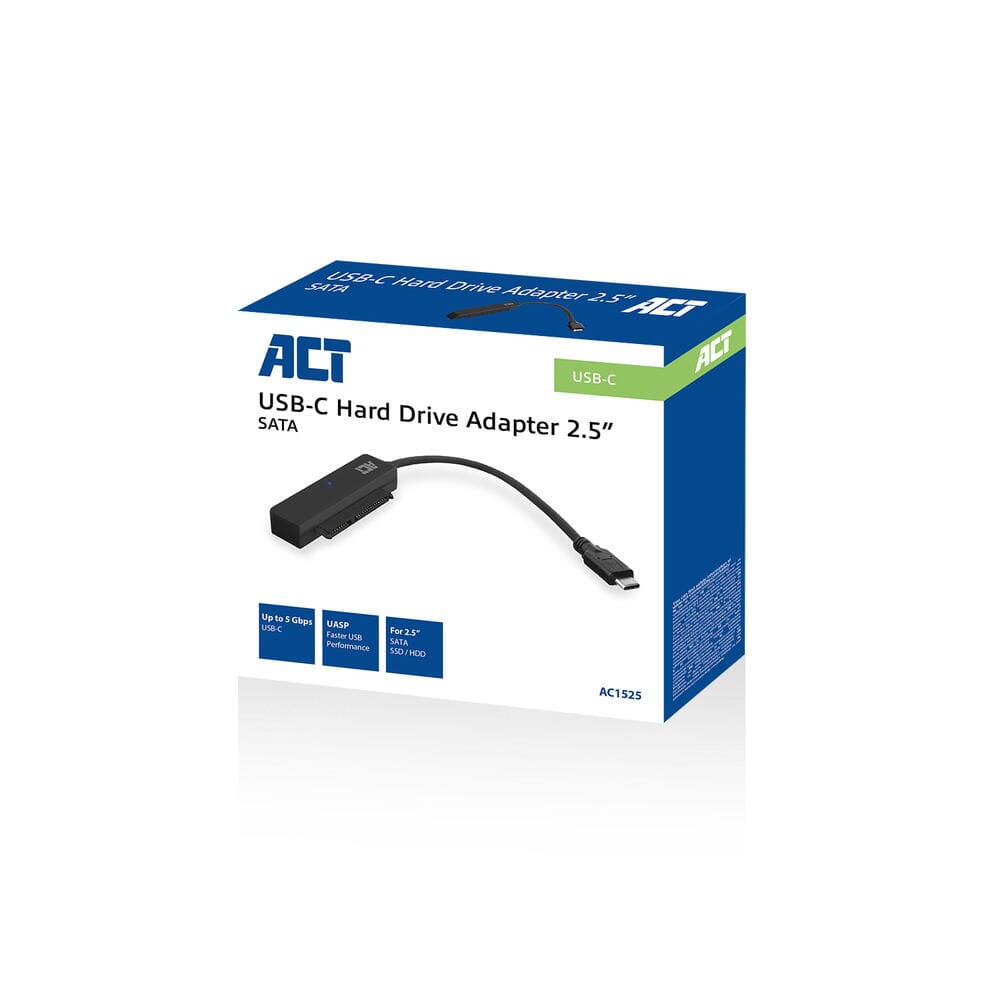 ACT USB-C adapterkabel naar 2,5 inch SATA HDD/SSD