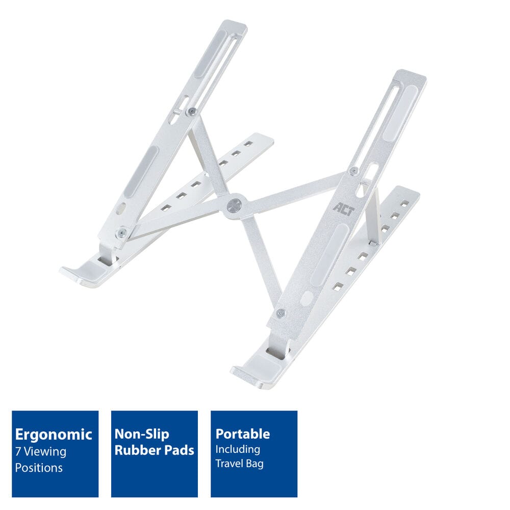 ACT Laptopstandaard aluminium verstelbaar in 7 standen