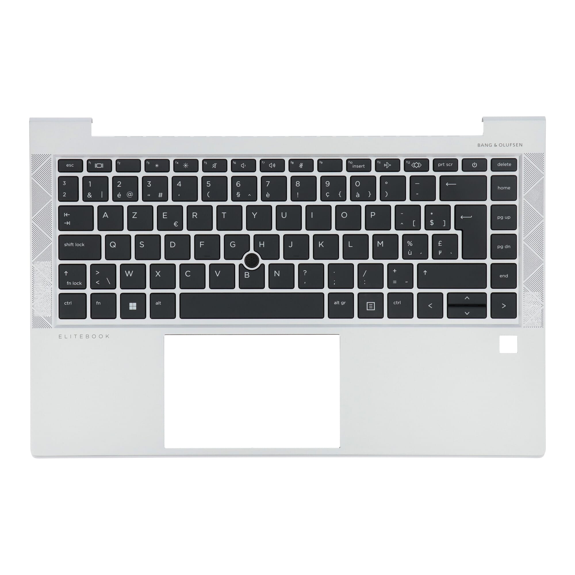 Clavier pour ordinateur portable HP Azerty BE + Top Cover - Argent