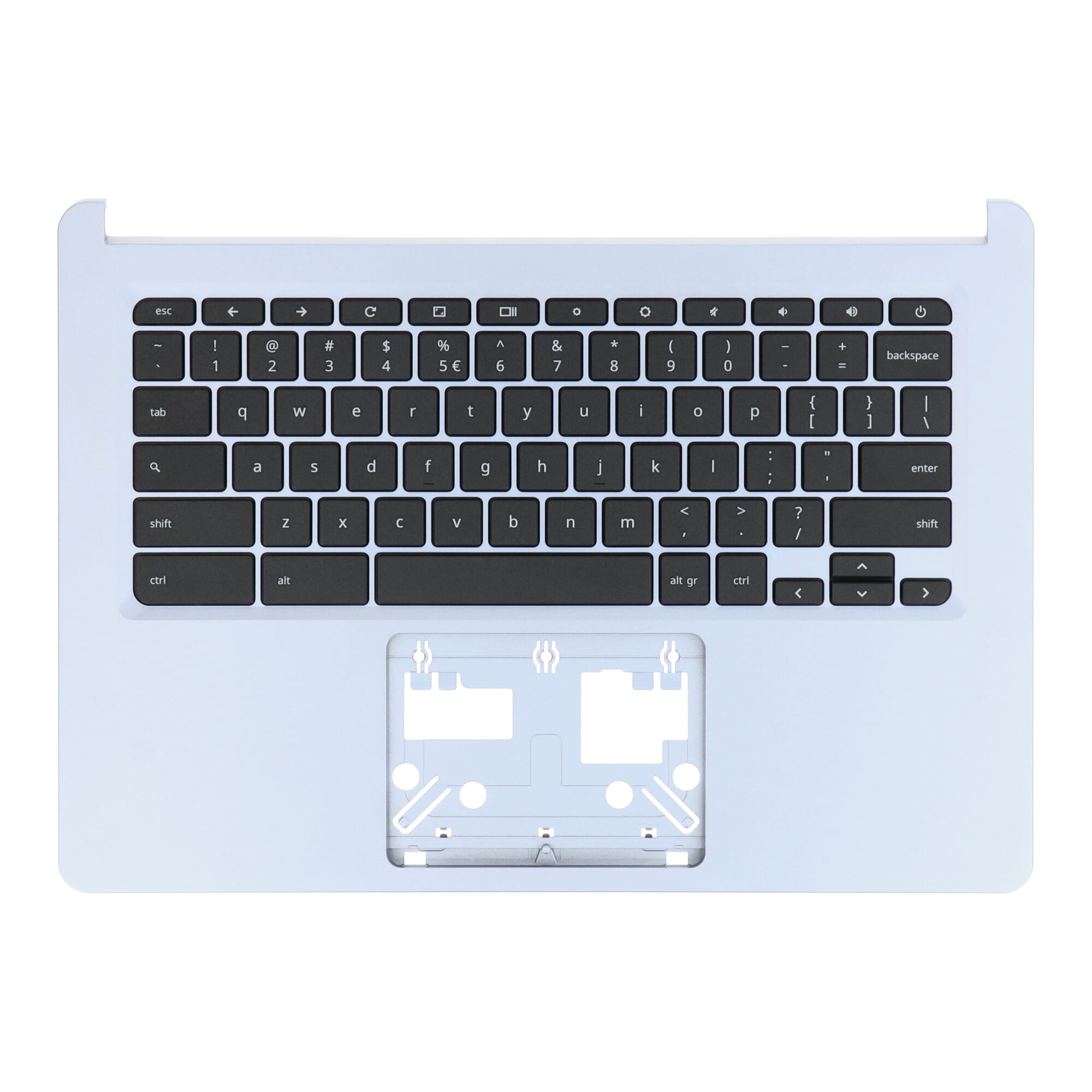 Acer Laptop Keyboard Qwerty US + Top Cover - Silver