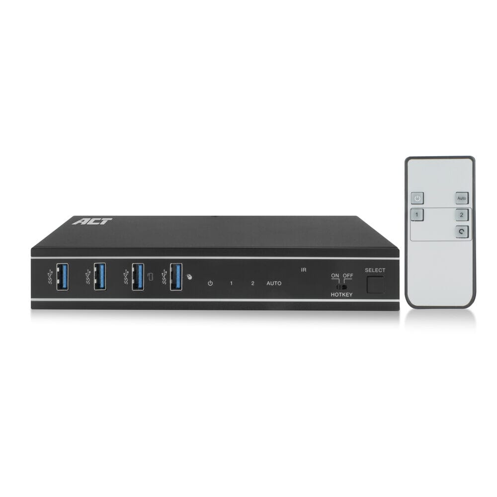 ACT 2-Port HDMI 4K@60Hz KVM switch, USB 3.2 Gen1 (USB 3.0)