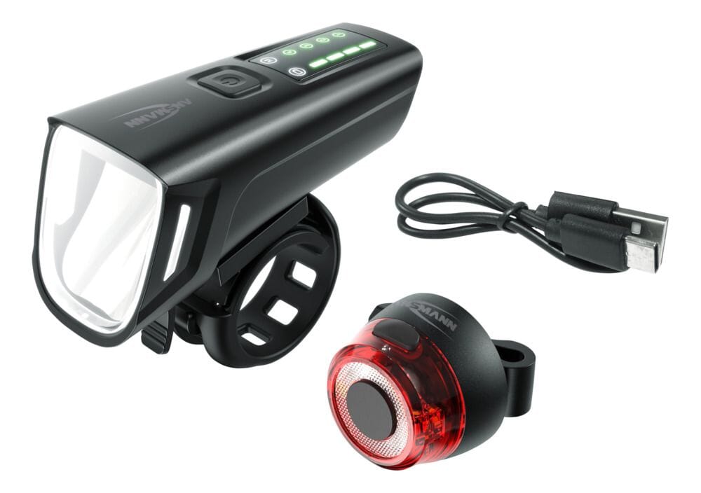 LED rechargeable Ansmann Bike Light Set