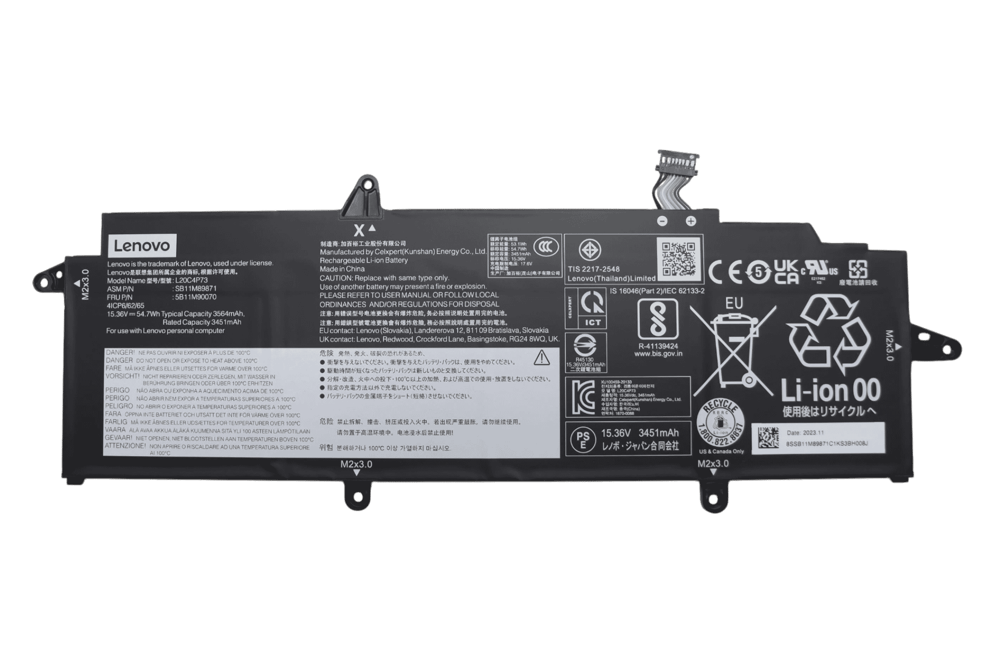 Lenovo Laptop Accu 3564mAh