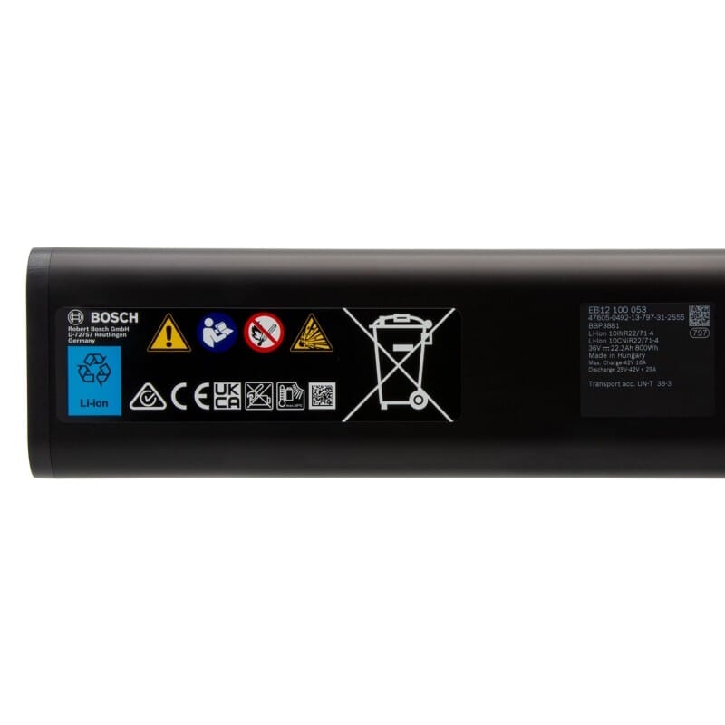 Bosch Fietsaccu PowerTube 800 SMART Verticaal