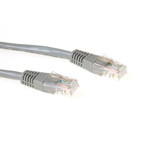 ACT CAT6 U/UTP patchkabel grijs 0.25 m