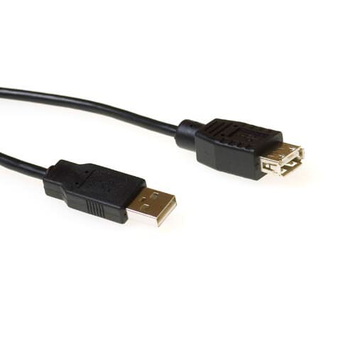 ACT USB 2.0 Extension Cable USB A Male to USB A Female 1.8m - Black