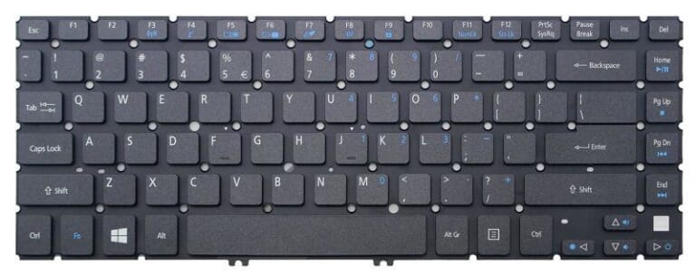 Acer  Laptop Tastatur FR incl. Rahmen  blauw
