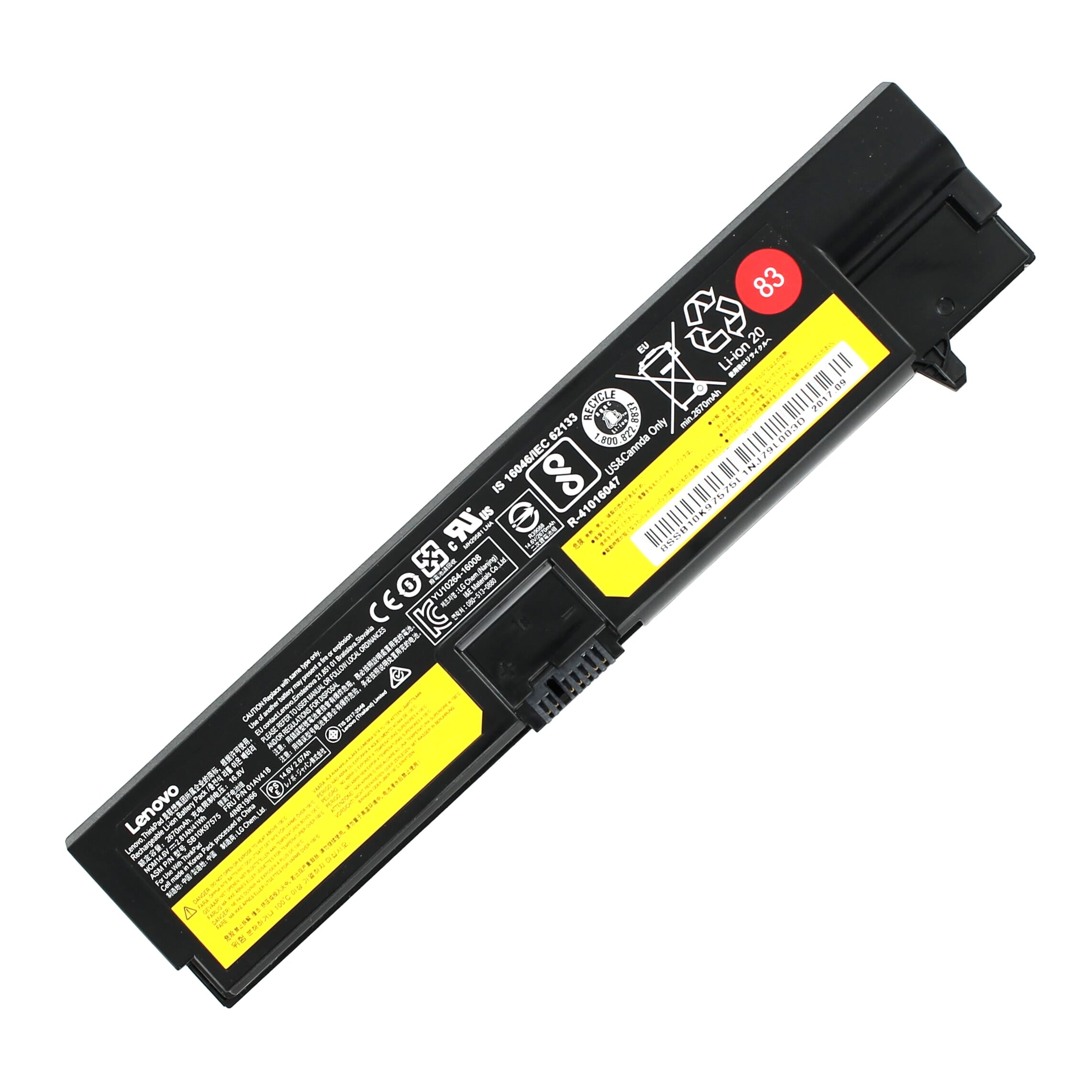 Lenovo Batterie Ordinateur Portable 2850mAh