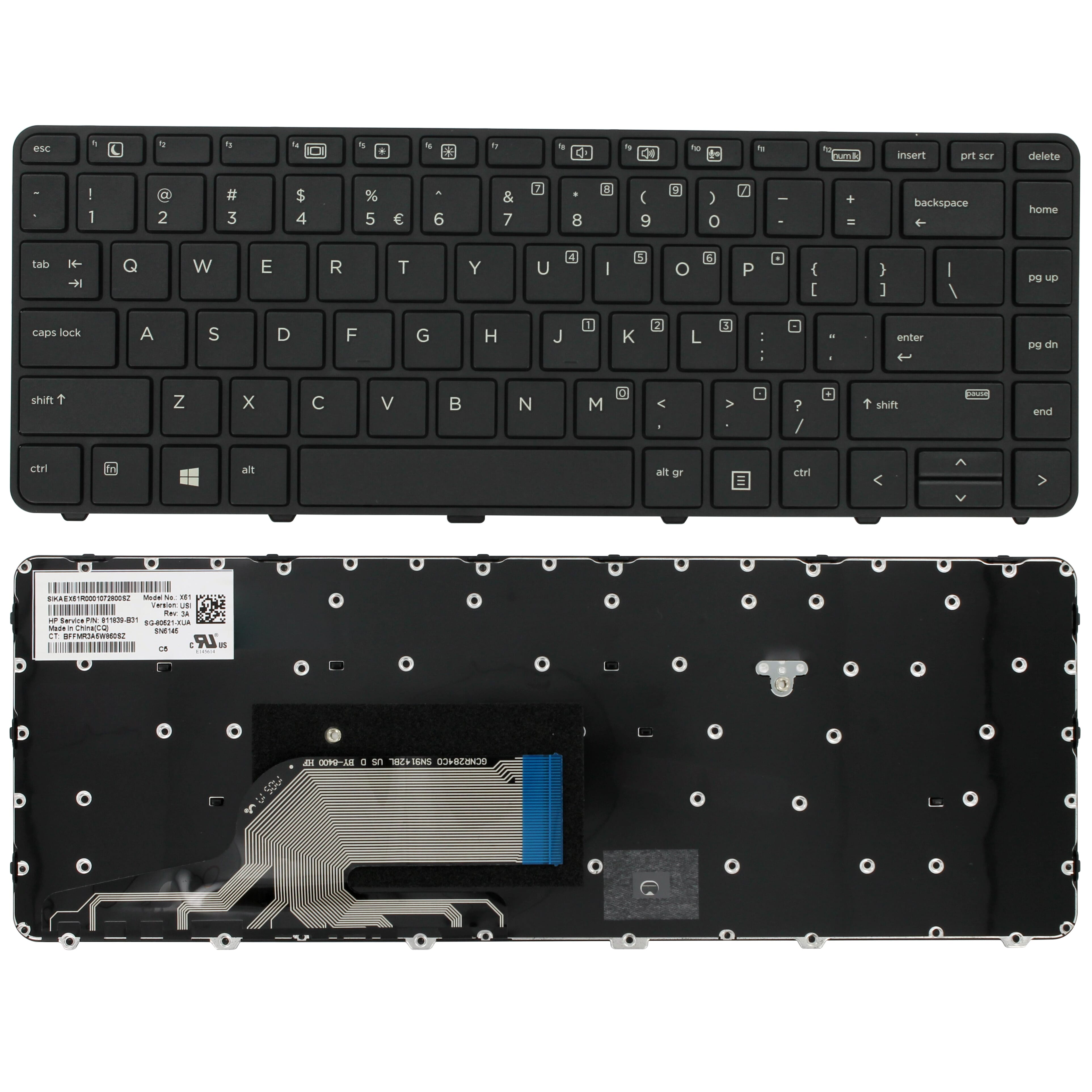 HP Laptop Keyboard Qwerty US
