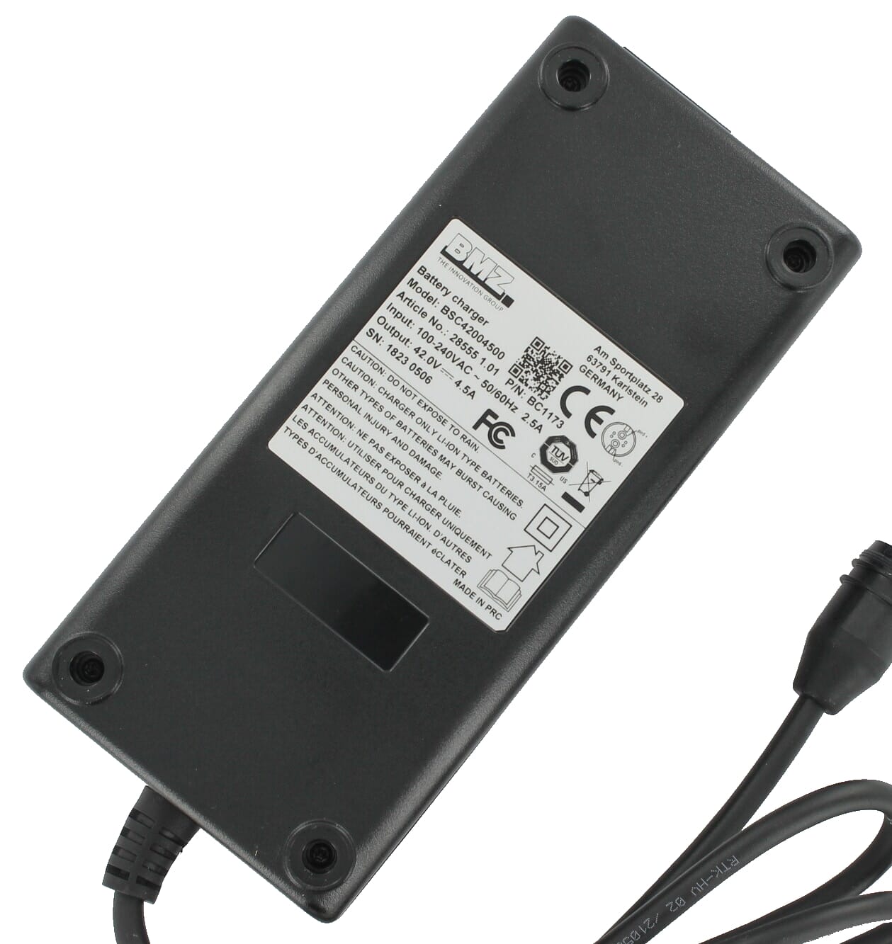 Chargeur Li 10S 42V 42V 4,5A, 100-240VAC