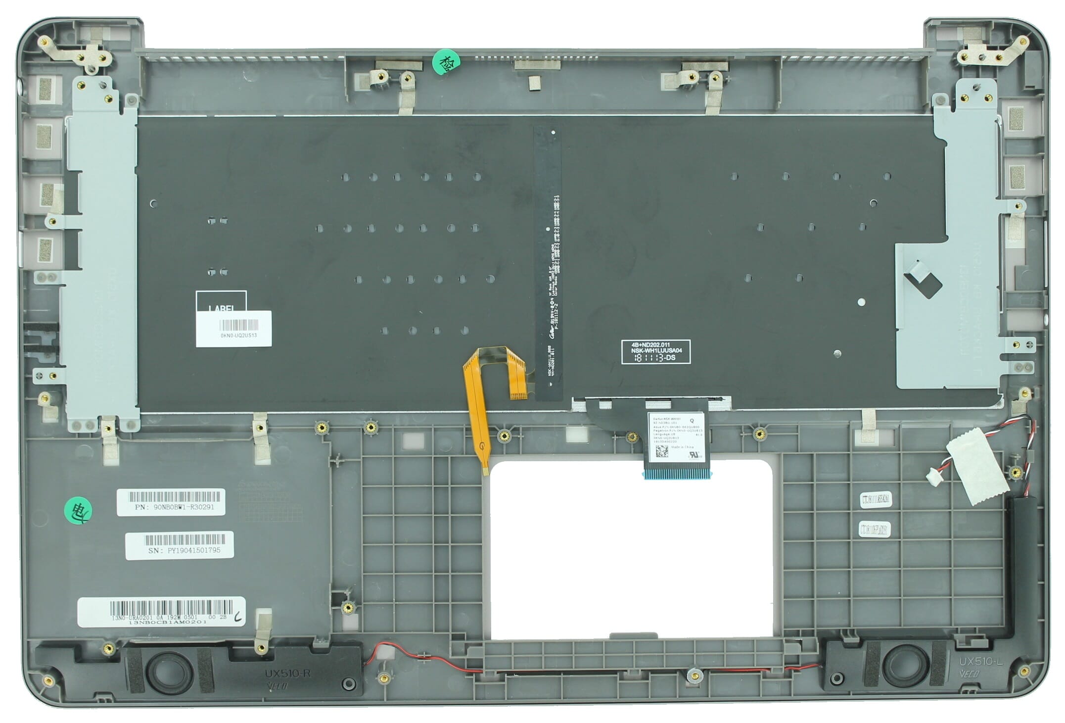 Asus Laptop Toetsenbord Qwerty US + Top Cover