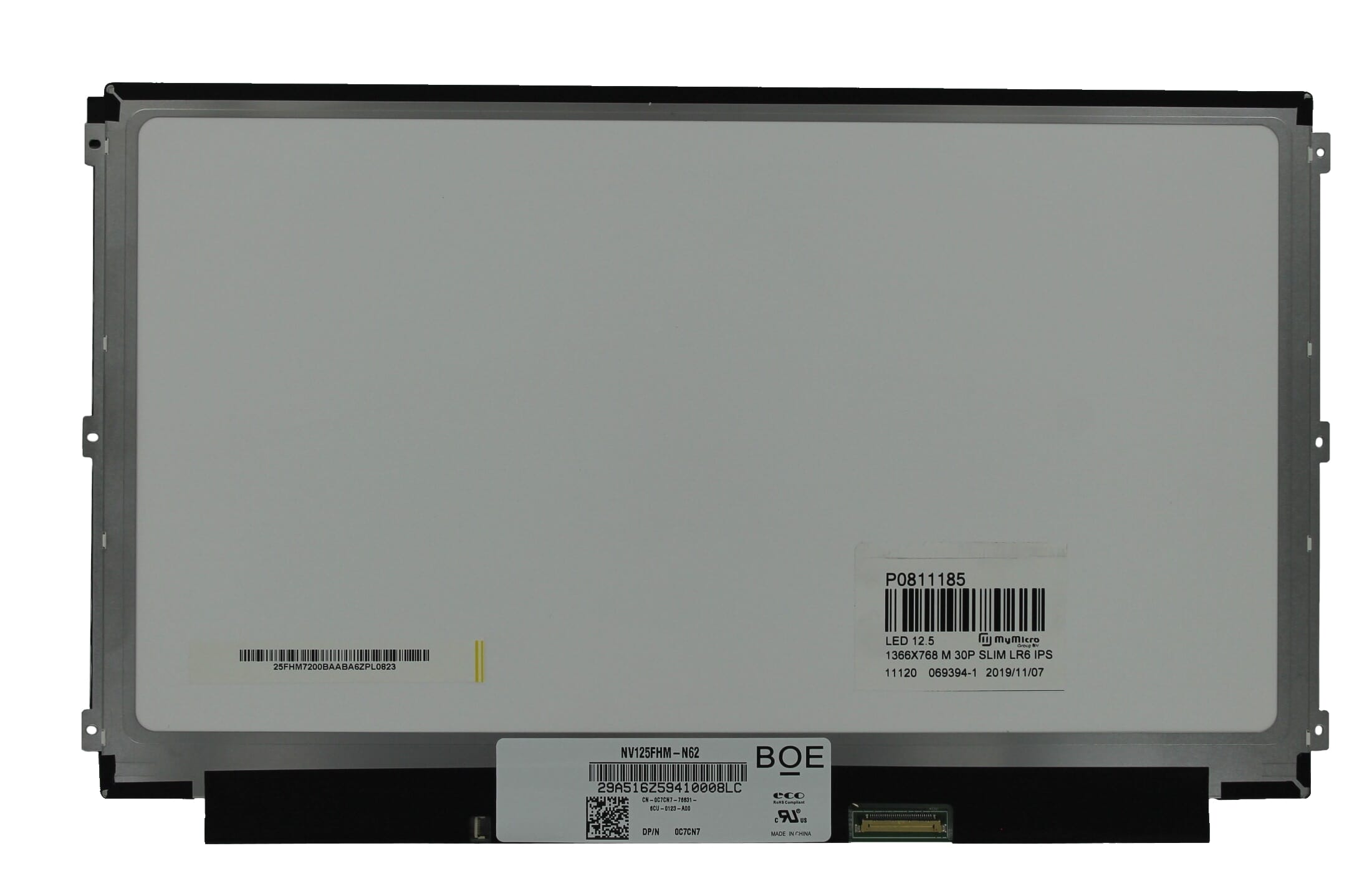 12.5 inch LCD screen 1920x1080 mat 30Pin eDP IPS