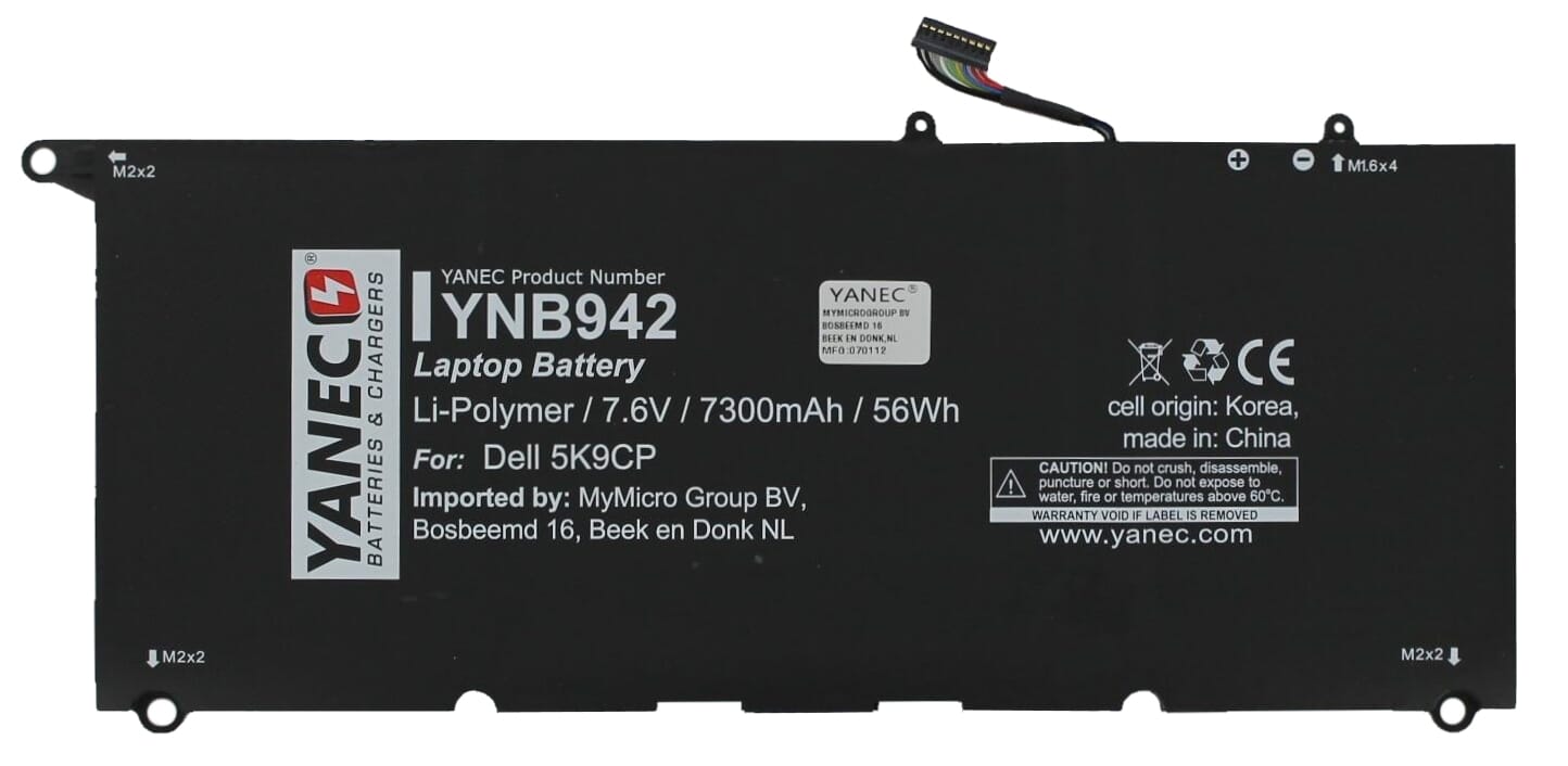 Yanec batterie d'ordinateur portable 7300 mAh